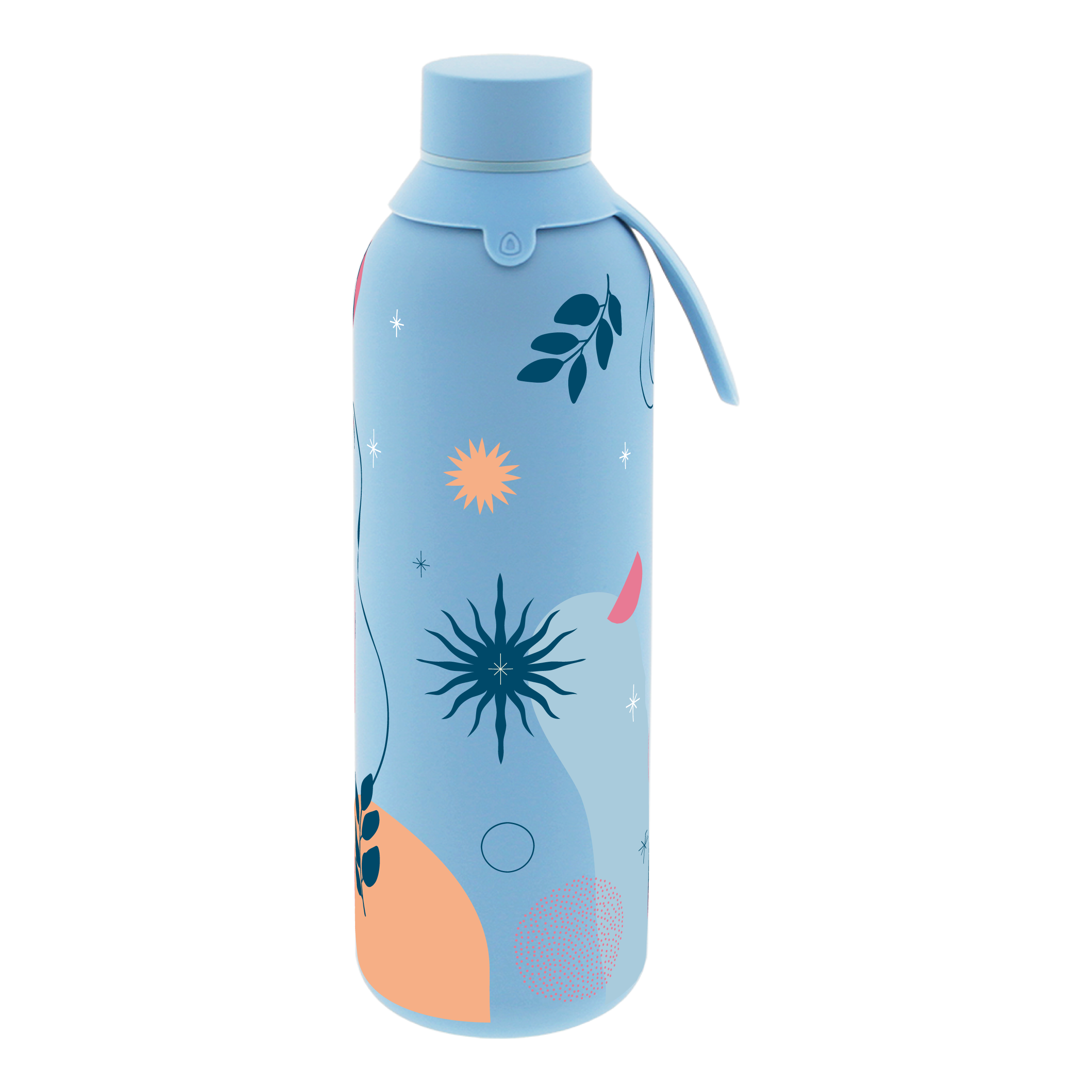 Botella Térmica de Acero Inoxidable con Interior Cerámico y Doble Tapón – Color Flow | Aurea