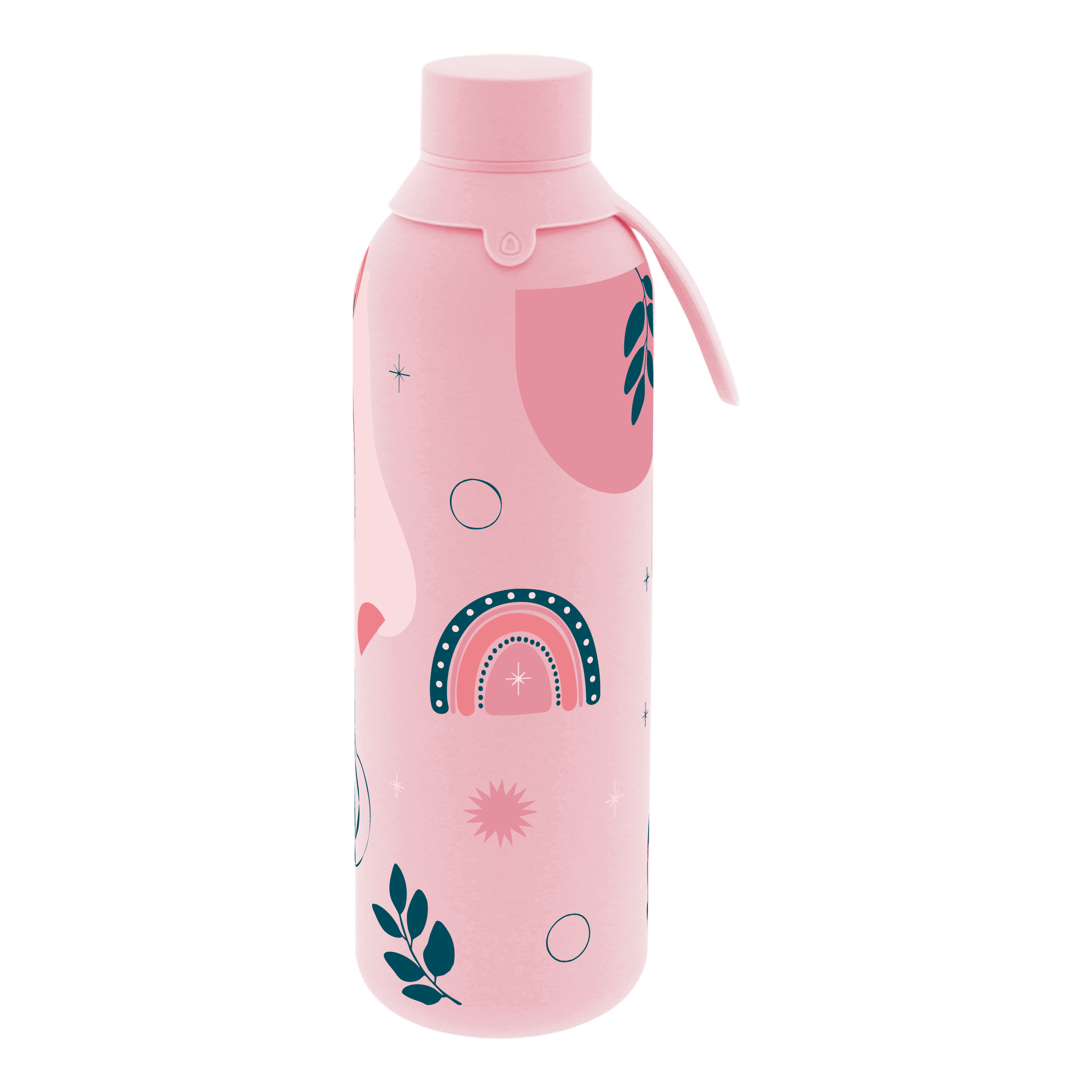 Botella Térmica de Acero Inoxidable con Interior Cerámico y Doble Tapón – Color Flow | Aurea