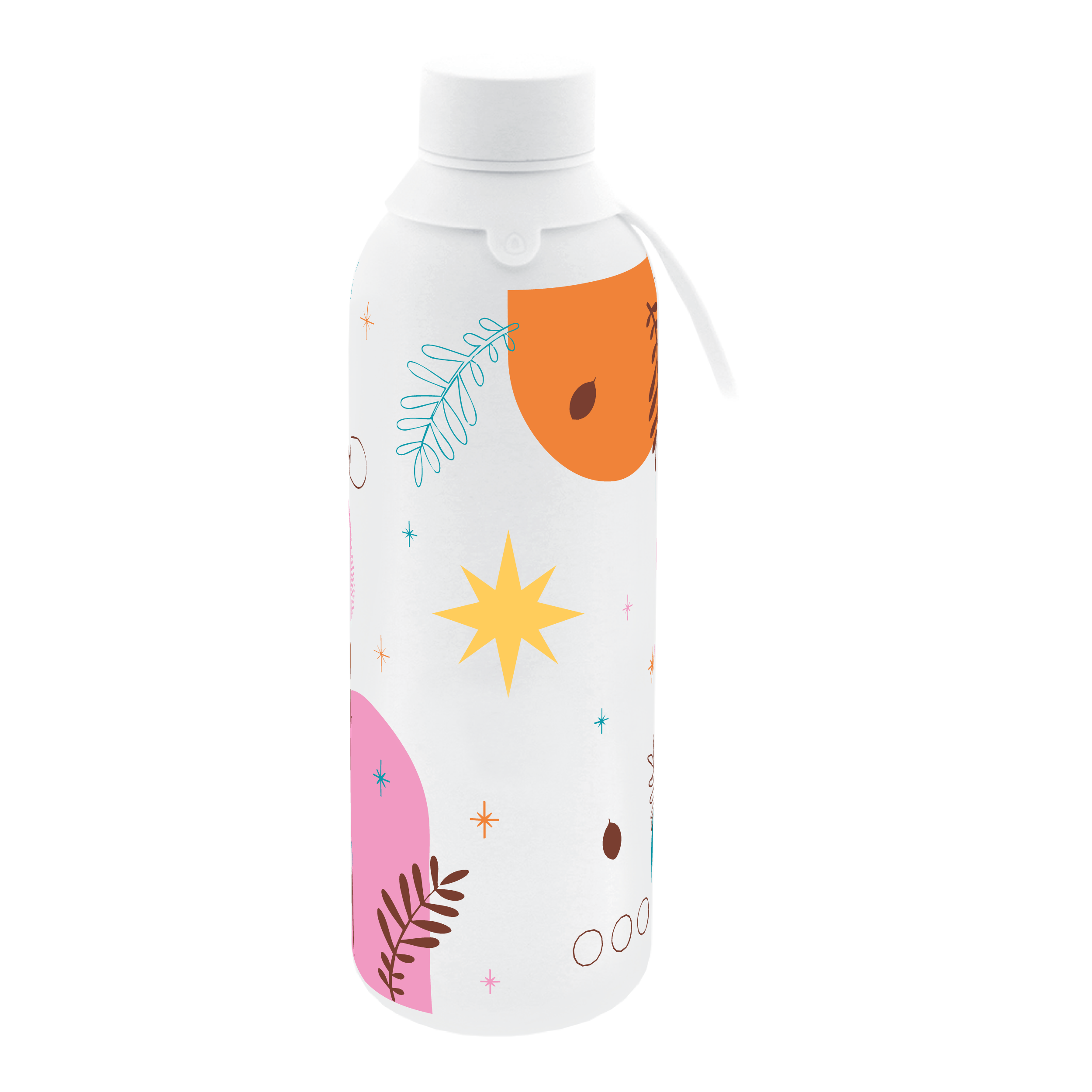 Botella Térmica de Acero Inoxidable con Interior Cerámico y Doble Tapón – Color Flow | Aurea
