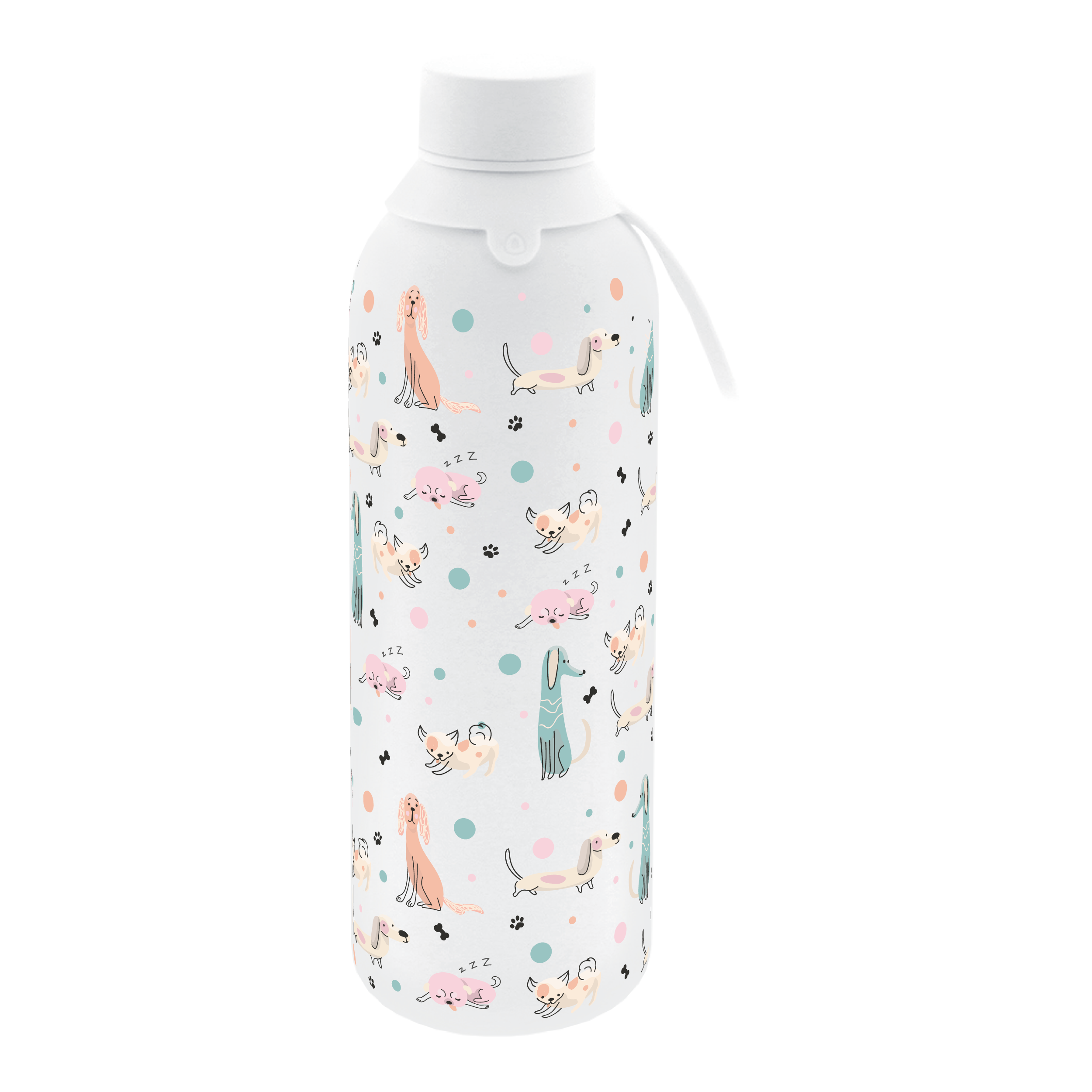 Botella Térmica de Acero Inoxidable con Interior Cerámico y Doble Tapón – Dot & Woof | Aurea