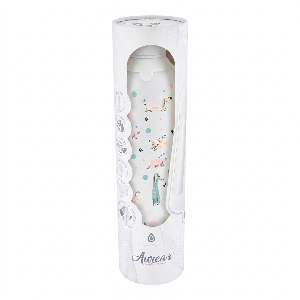 Botella Térmica de Acero Inoxidable con Interior Cerámico y Doble Tapón – Dot & Woof | Aurea