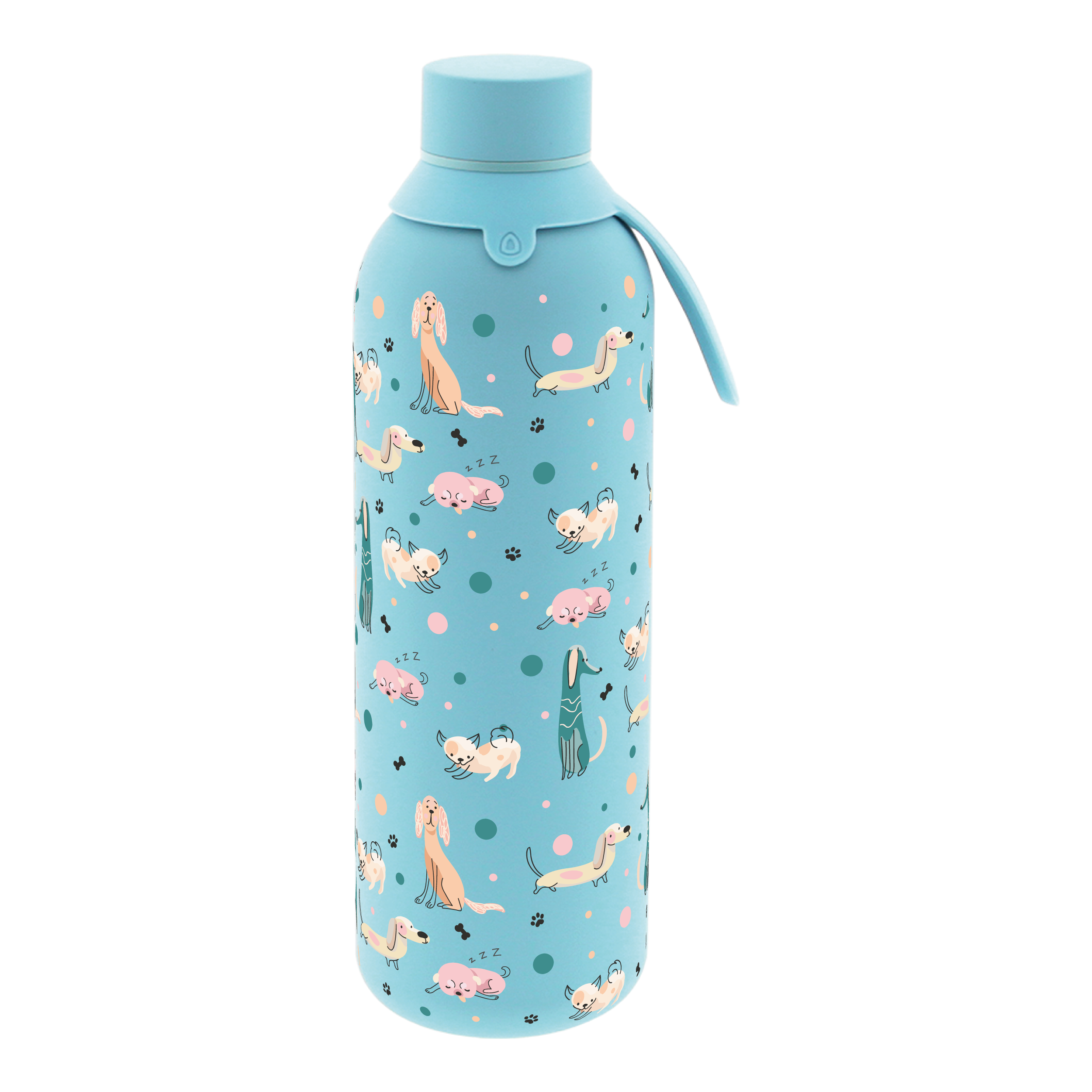 Botella Térmica de Acero Inoxidable con Interior Cerámico y Doble Tapón – Dot & Woof | Aurea