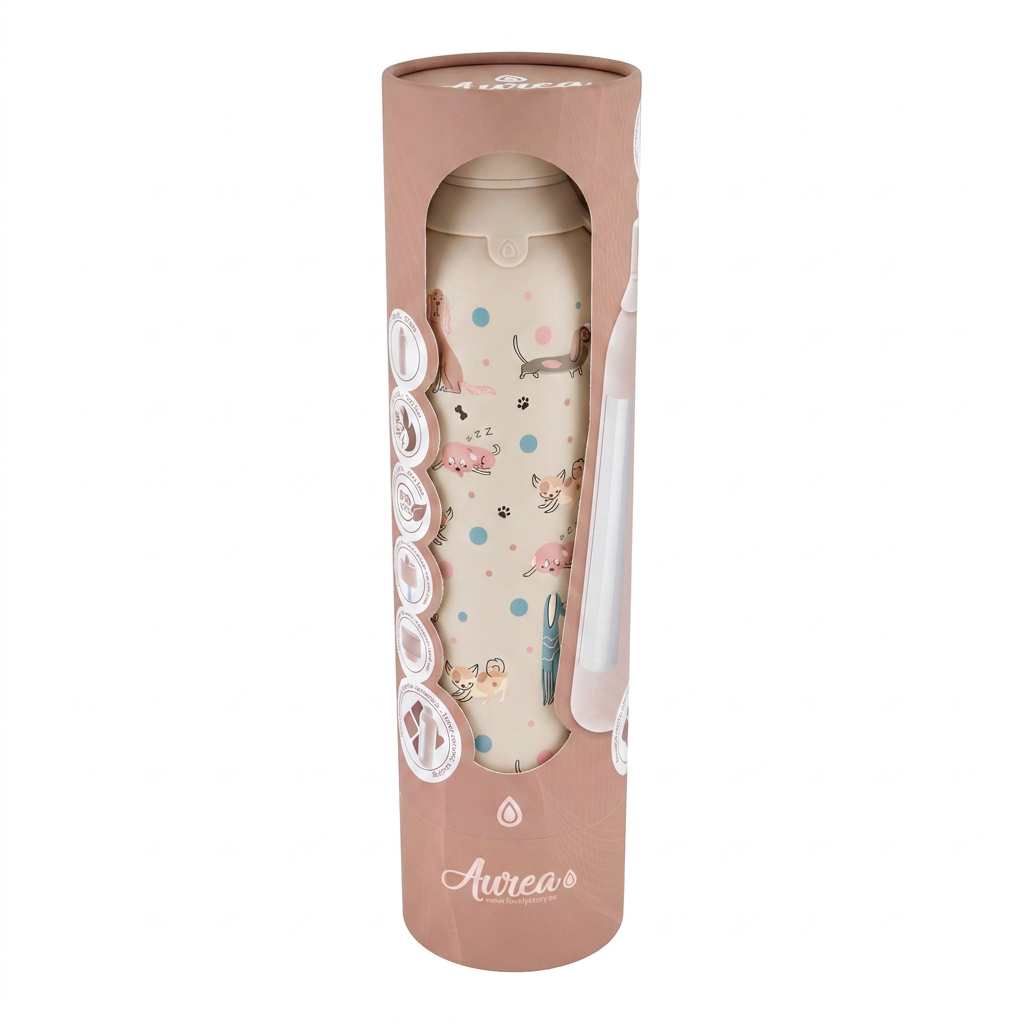 Botella Térmica de Acero Inoxidable con Interior Cerámico y Doble Tapón – Dot & Woof | Aurea