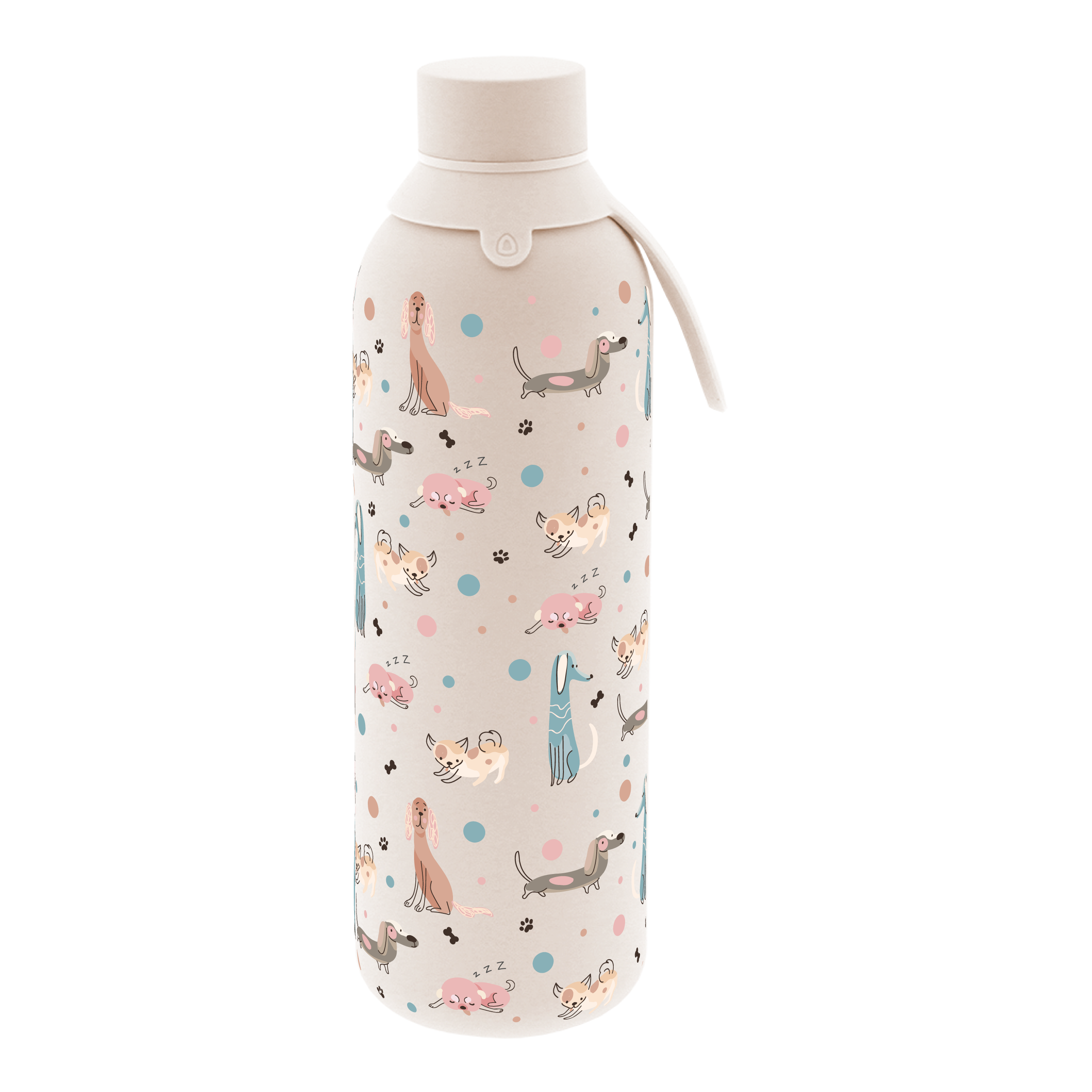 Botella Térmica de Acero Inoxidable con Interior Cerámico y Doble Tapón – Dot & Woof | Aurea