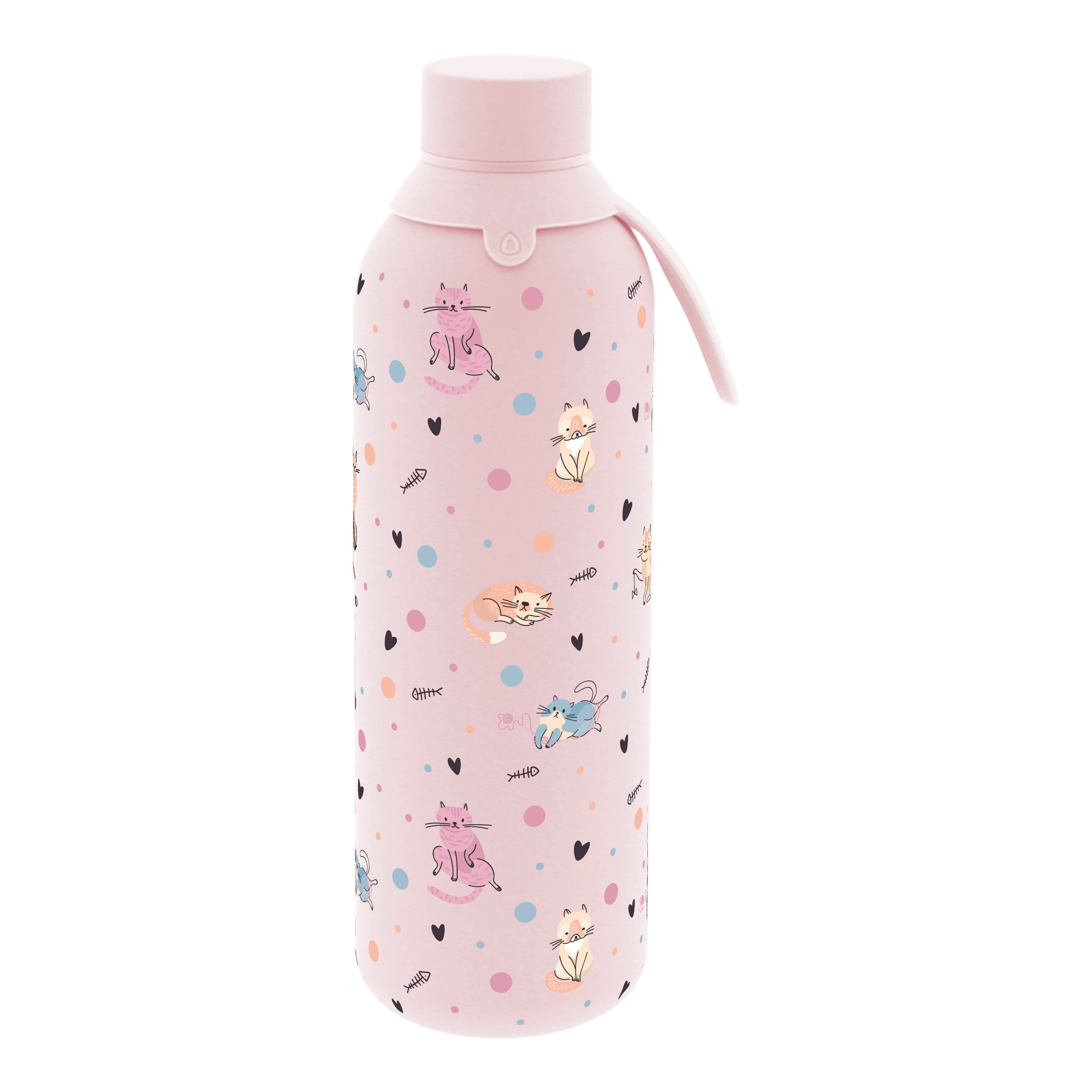 Botella Térmica de Acero Inoxidable con Interior Cerámico y Doble Tapón – Dot & Meow | Aurea
