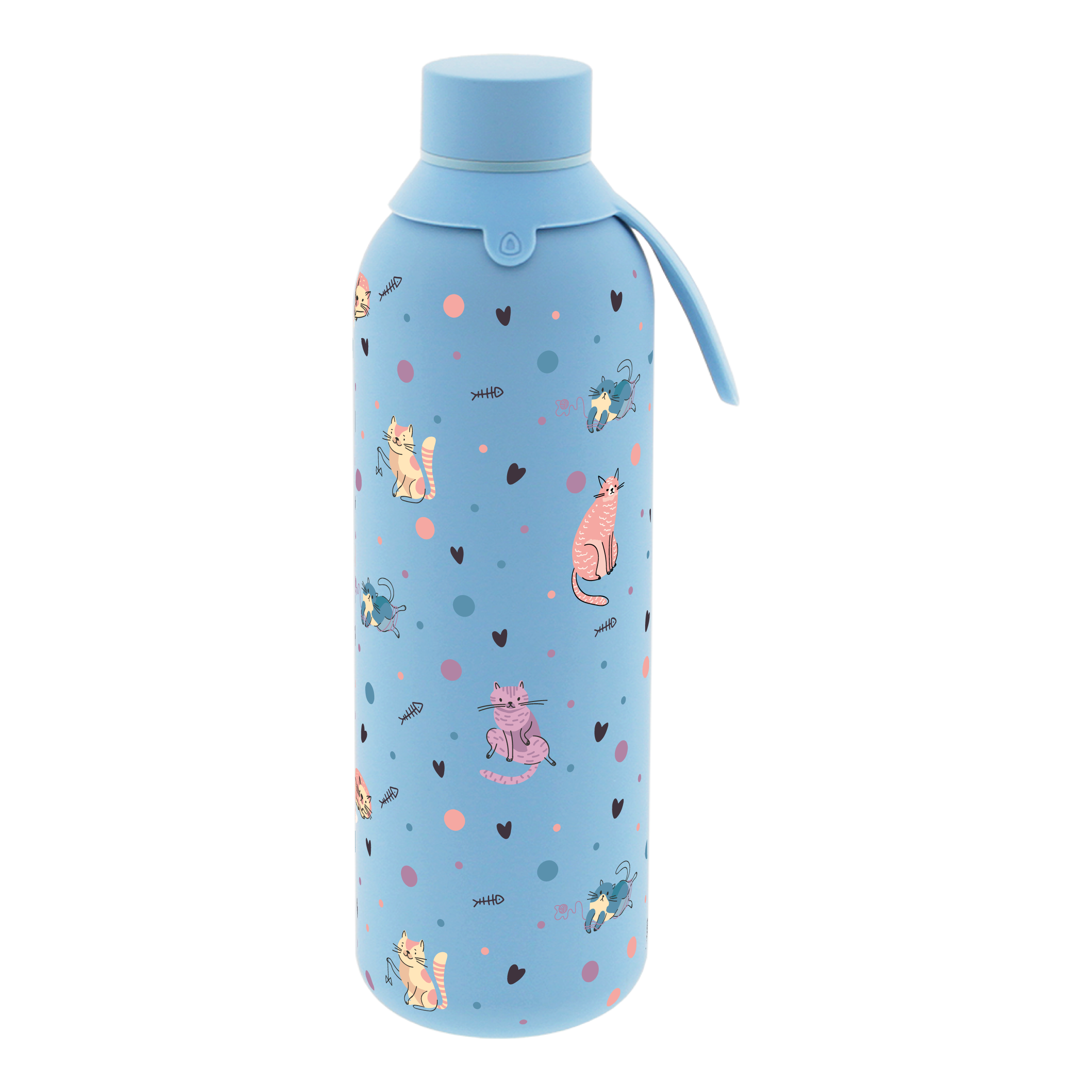 Botella Térmica de Acero Inoxidable con Interior Cerámico y Doble Tapón – Dot & Meow | Aurea