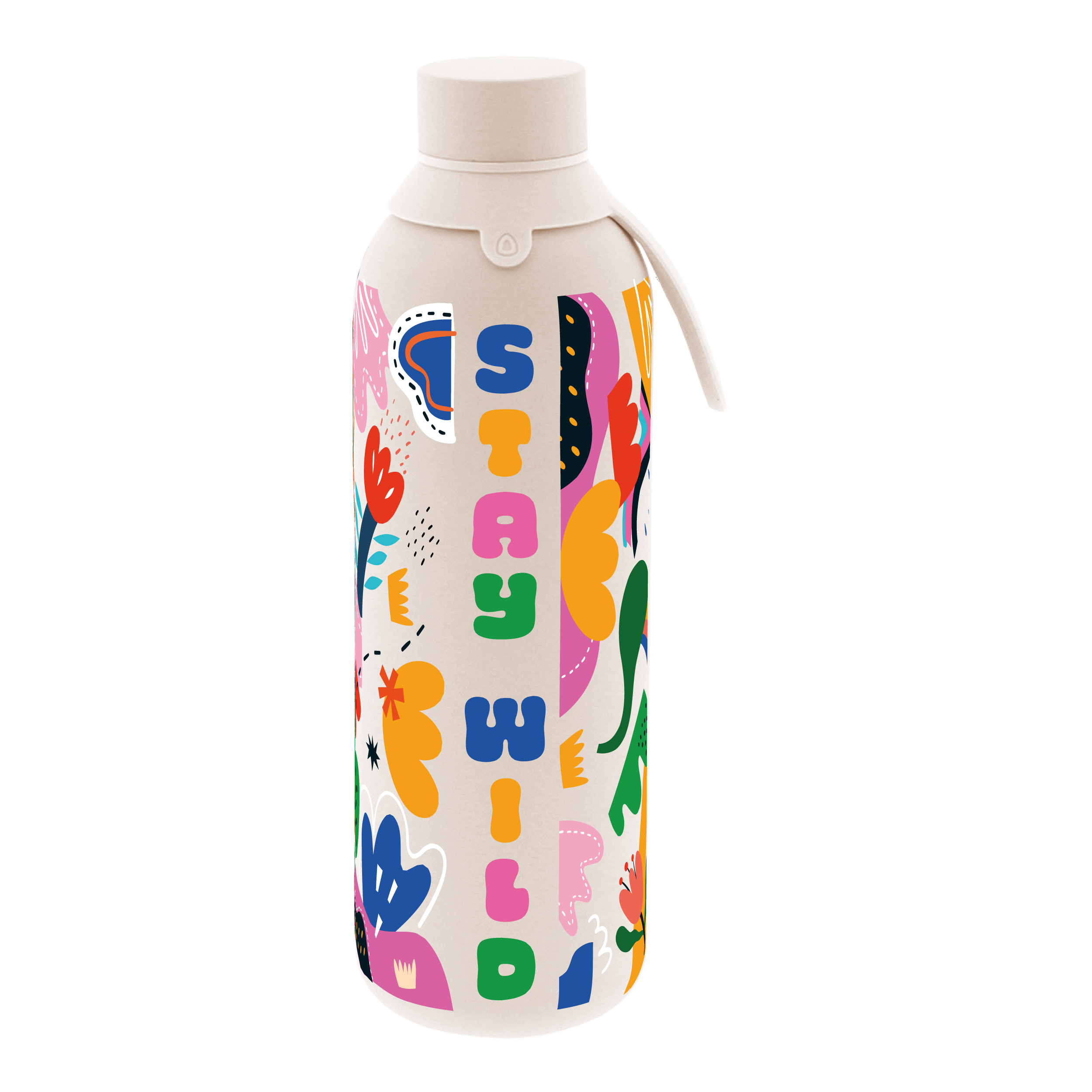 Botella Térmica de Acero Inoxidable con Interior Cerámico y Doble Tapón – Energy Up | Aurea