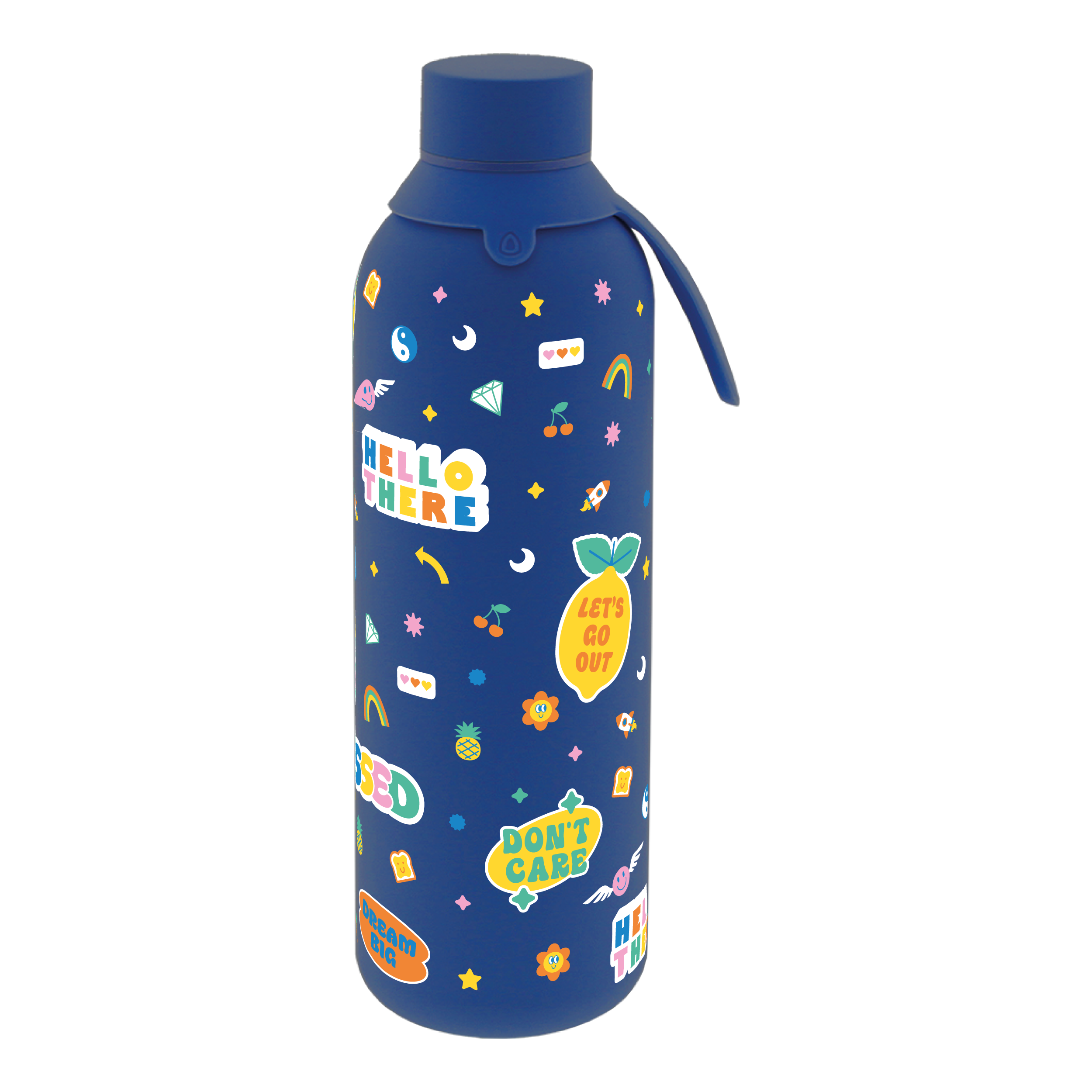 Botella Térmica de Acero Inoxidable con Interior Cerámico y Doble Tapón – Glow Up | Aurea