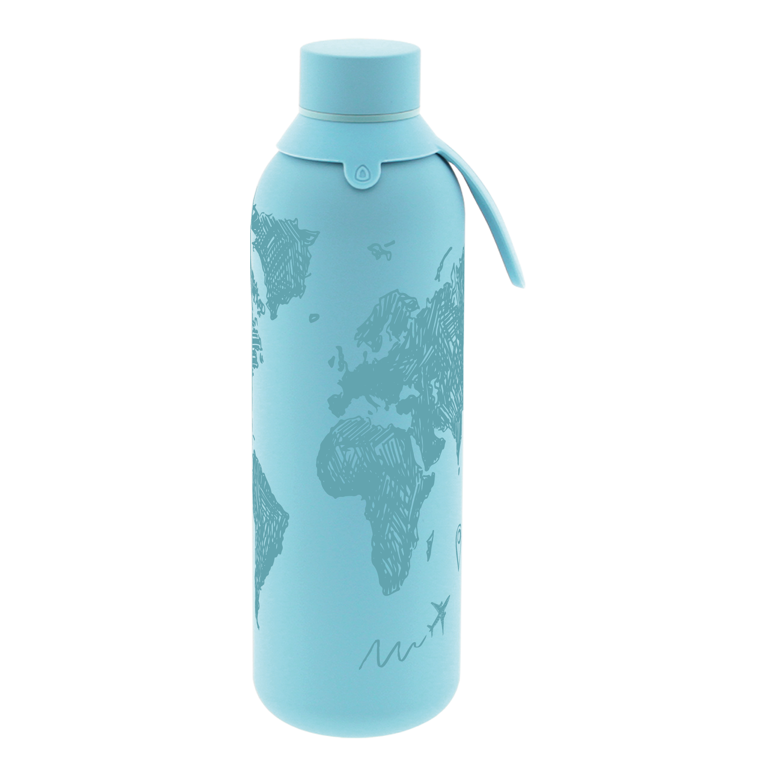 Botella Térmica de Acero Inoxidable con Interior Cerámico y Doble Tapón – Sketch Maps | Aurea