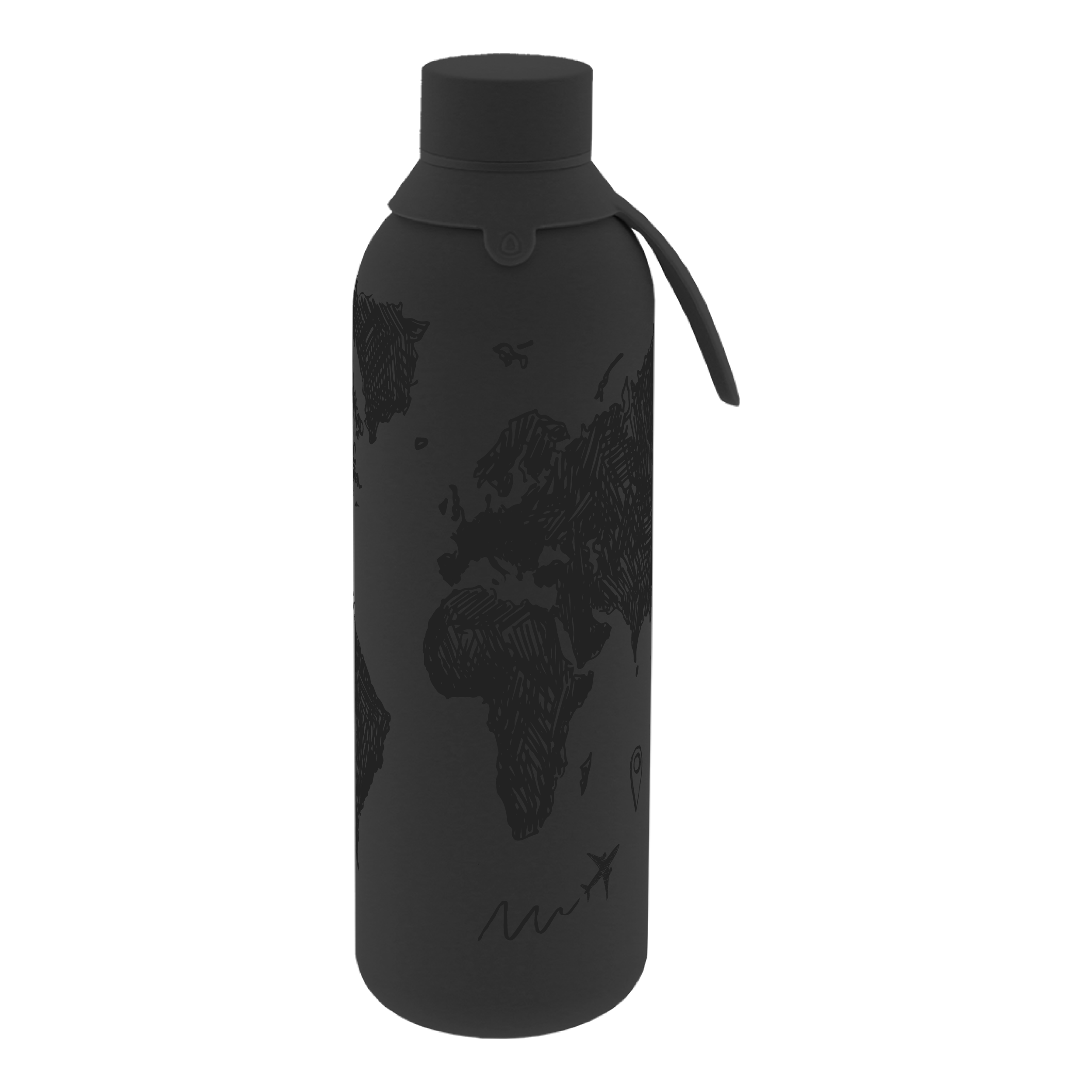 Botella Térmica de Acero Inoxidable con Interior Cerámico y Doble Tapón – Sketch Maps | Aurea