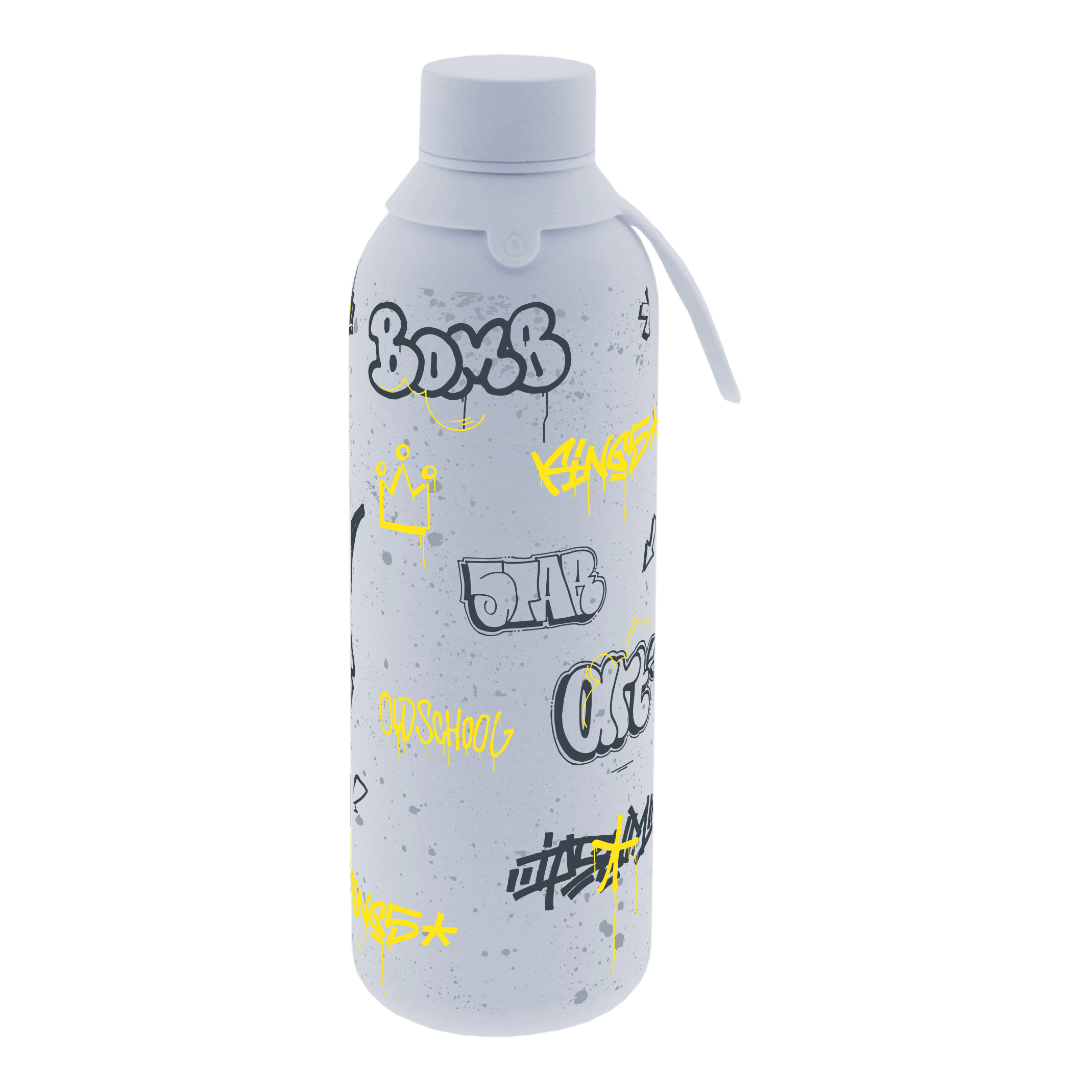 Botella Térmica de Acero Inoxidable con Interior Cerámico y Doble Tapón – Urban Graffiti | Aurea