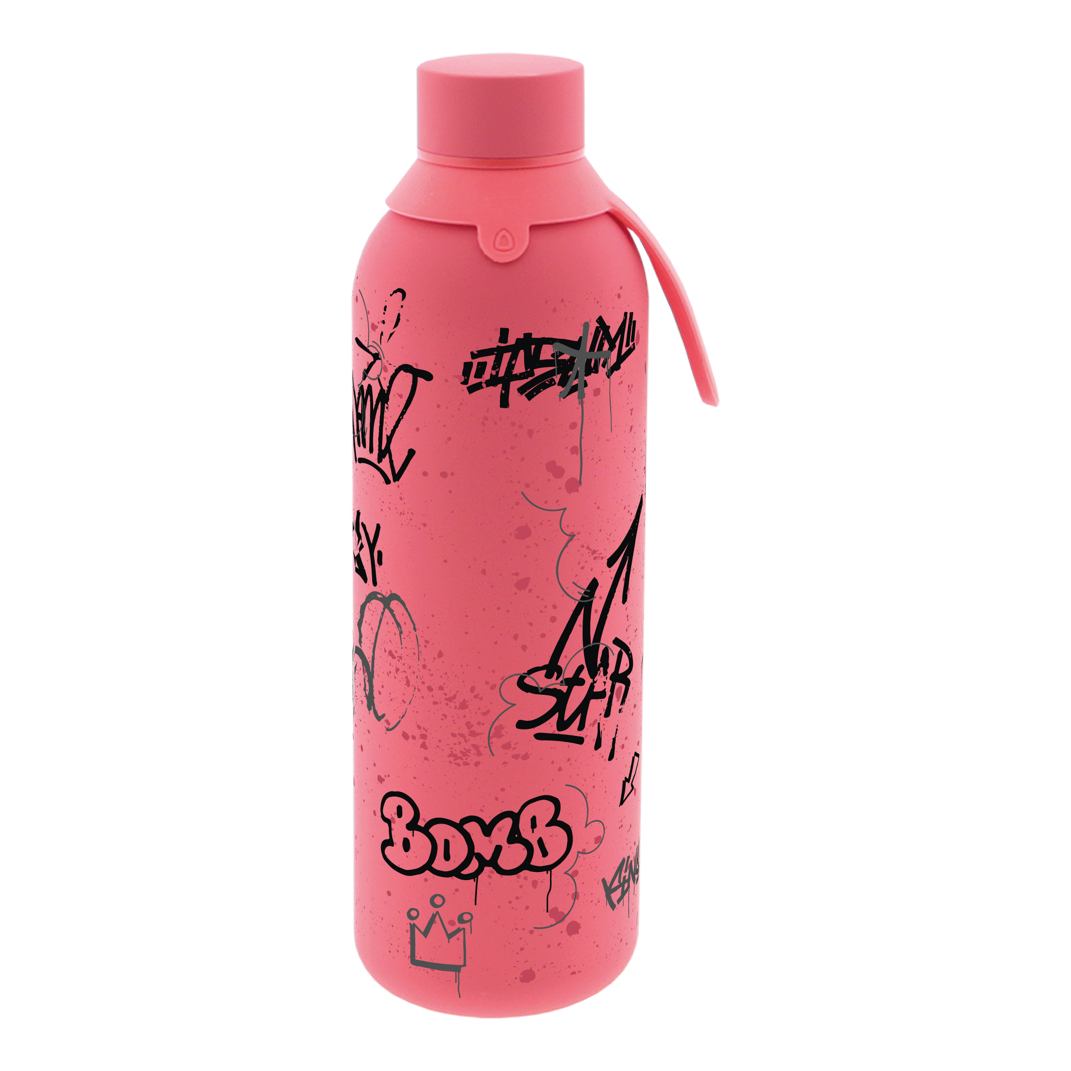 Botella Térmica de Acero Inoxidable con Interior Cerámico y Doble Tapón – Urban Graffiti | Aurea