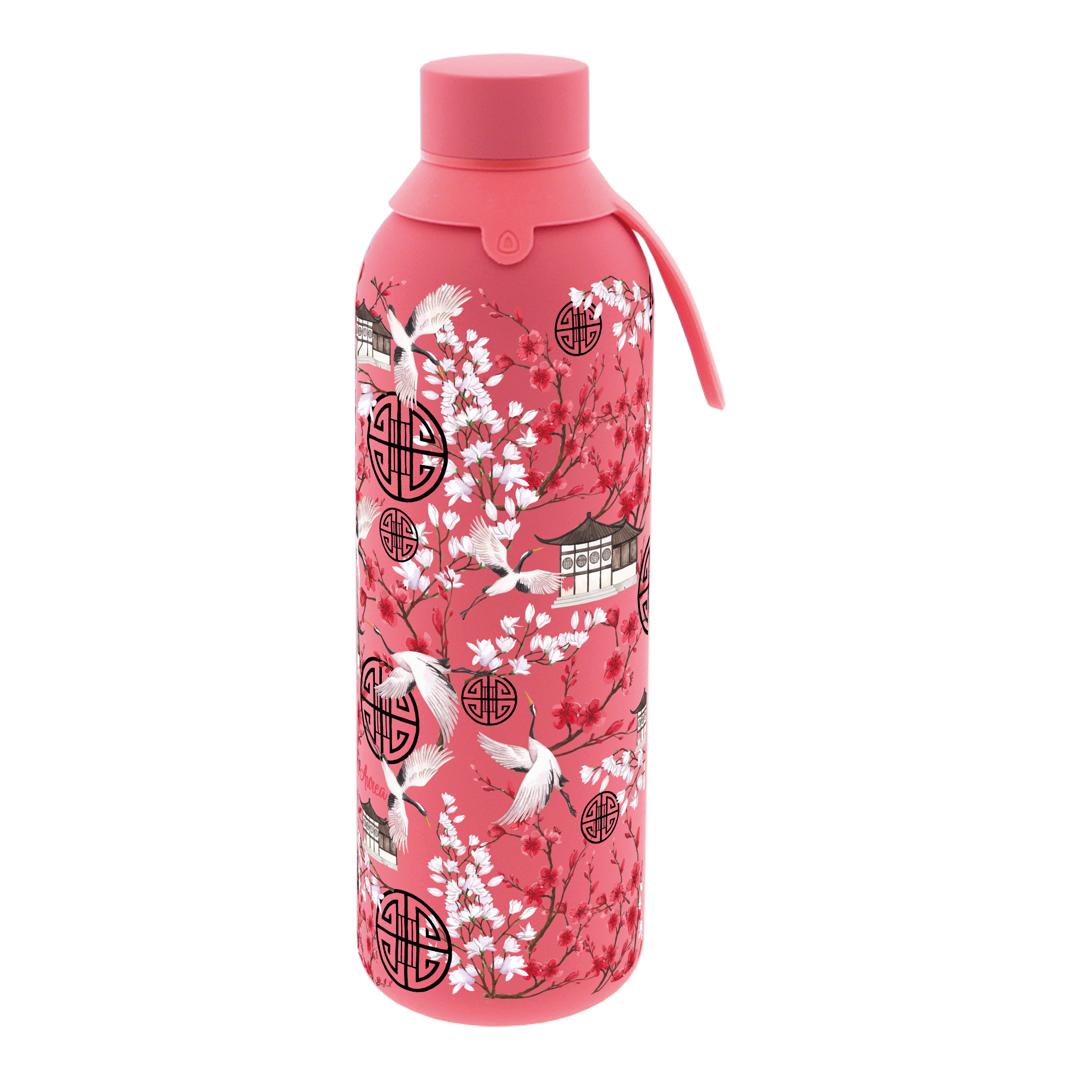 Botella Térmica de Acero Inoxidable con Interior Cerámico y Doble Tapón – Japan Vibes | Aurea