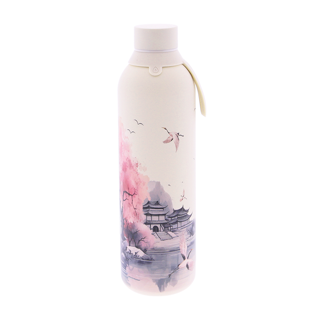 Botella Térmica de Acero Inoxidable con Interior Cerámico y Doble Tapón – Echoes Of Japan | Aurea