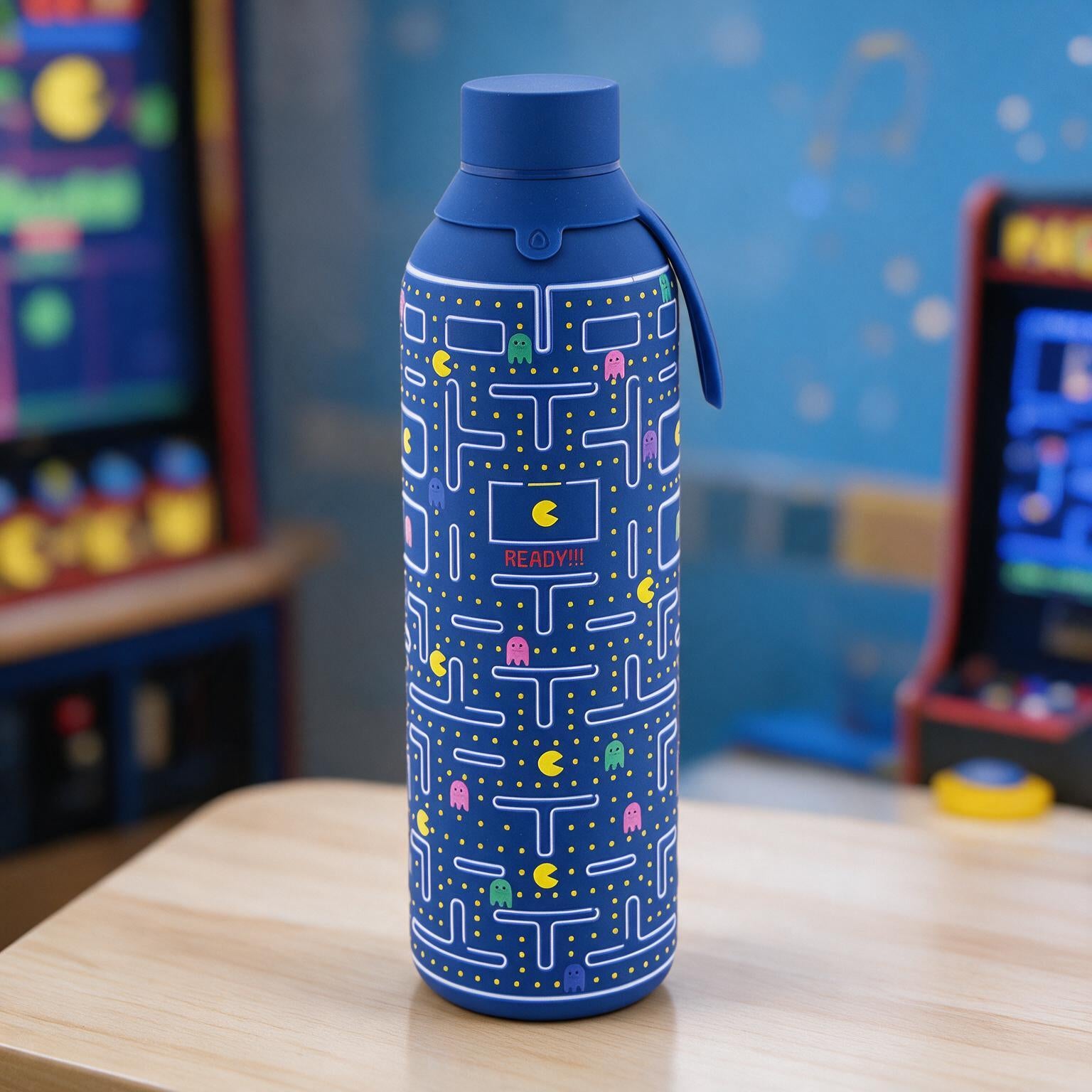 Botella Térmica de Acero Inoxidable con Interior Cerámico y Doble Tapón – Pixel Run | Aurea