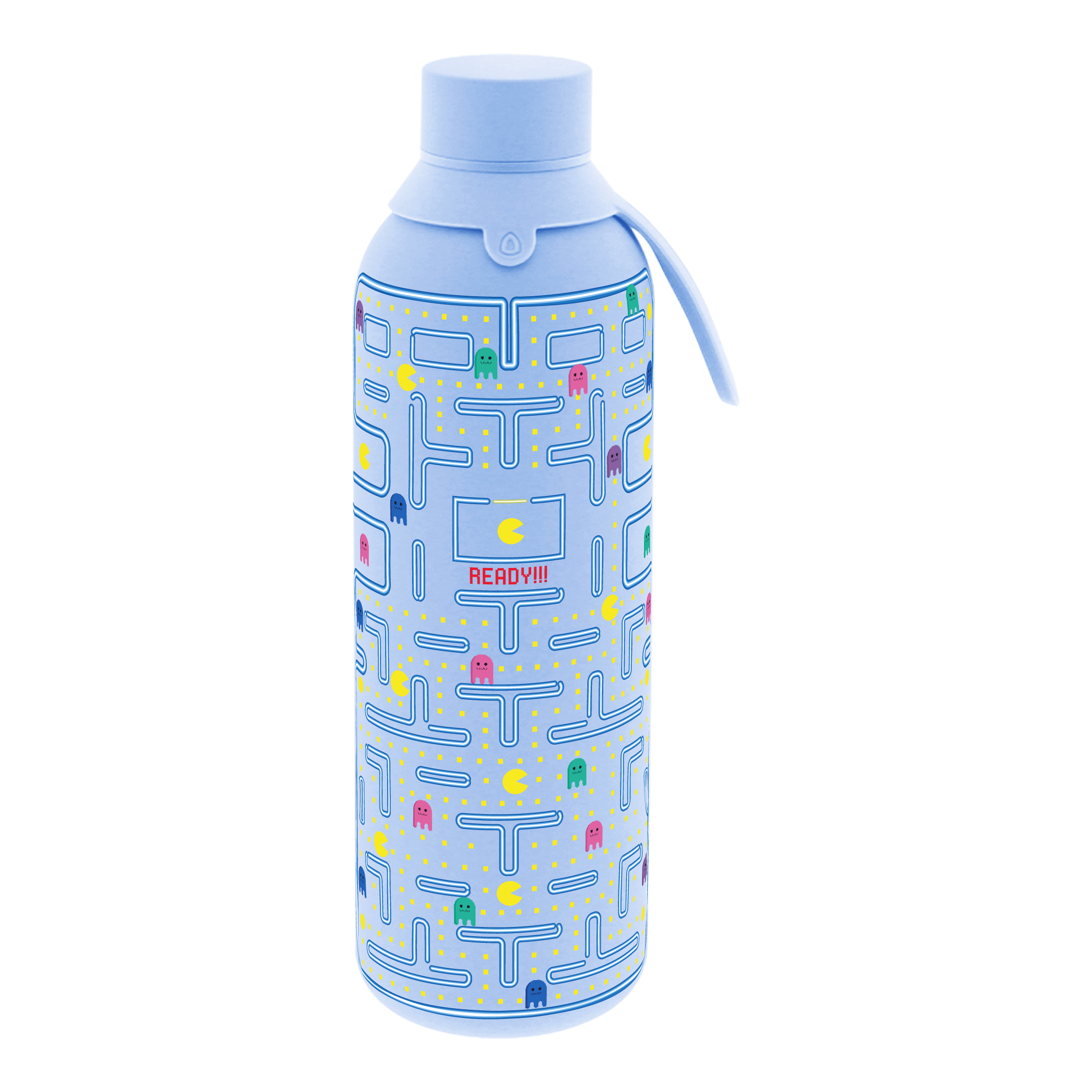 Botella Térmica de Acero Inoxidable con Interior Cerámico y Doble Tapón – Pixel Run | Aurea