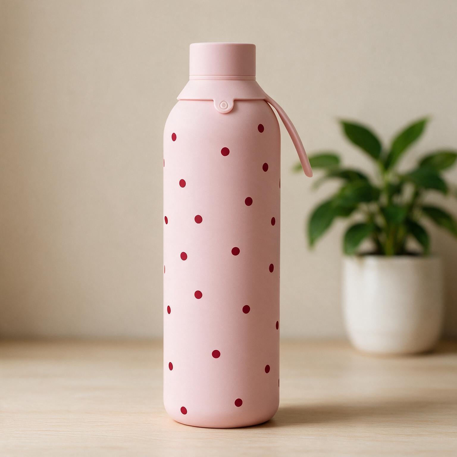 Botella Térmica de Acero Inoxidable con Interior Cerámico y Doble Tapón – Petite Dots | Aurea