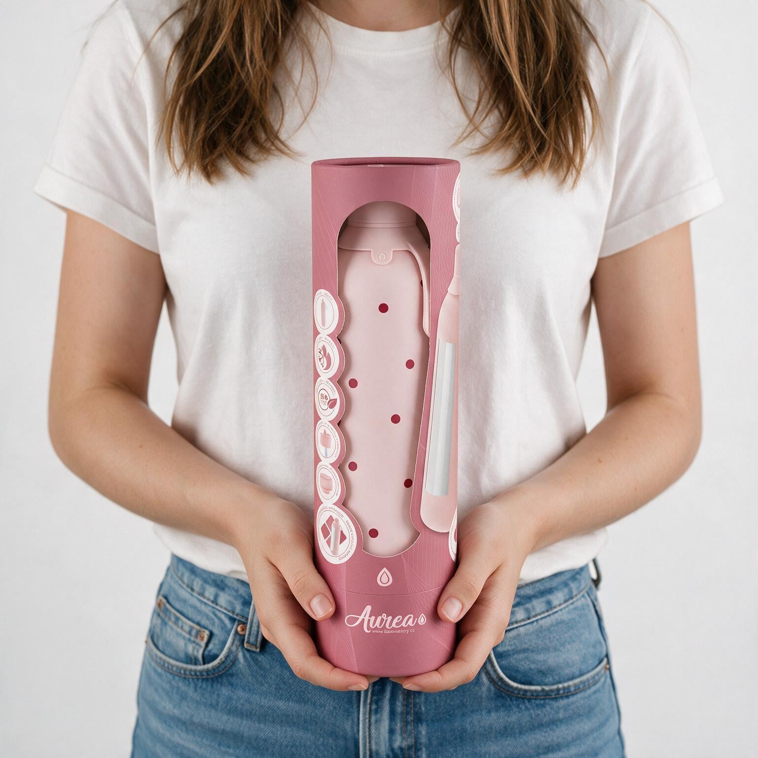 Botella Térmica de Acero Inoxidable con Interior Cerámico y Doble Tapón – Petite Dots | Aurea