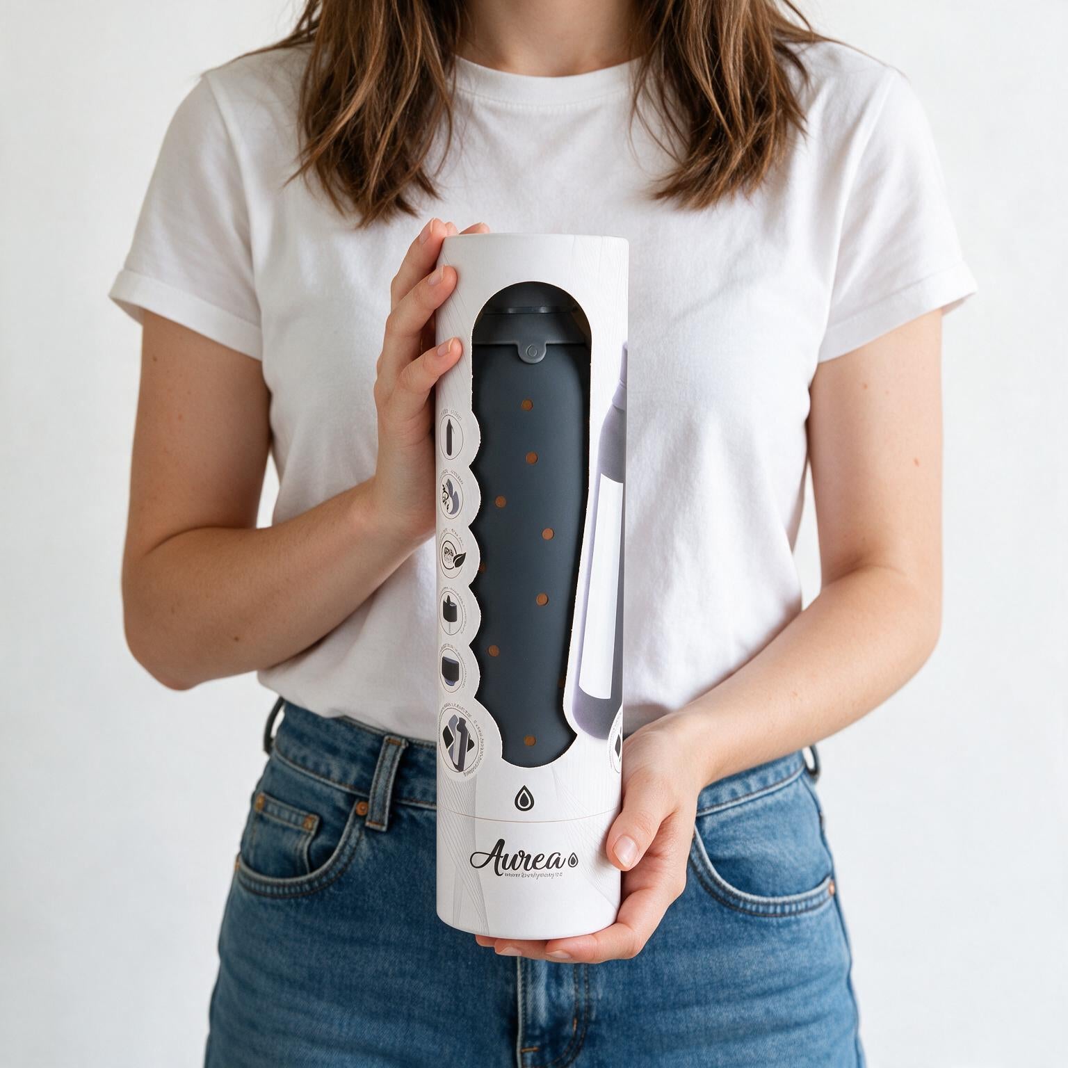 Botella Térmica de Acero Inoxidable con Interior Cerámico y Doble Tapón – Petite Dots | Aurea