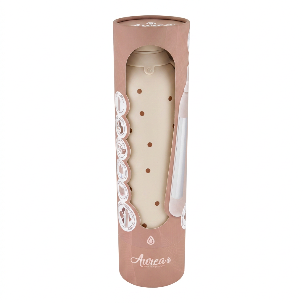 Botella Térmica de Acero Inoxidable con Interior Cerámico y Doble Tapón – Petite Dots | Aurea