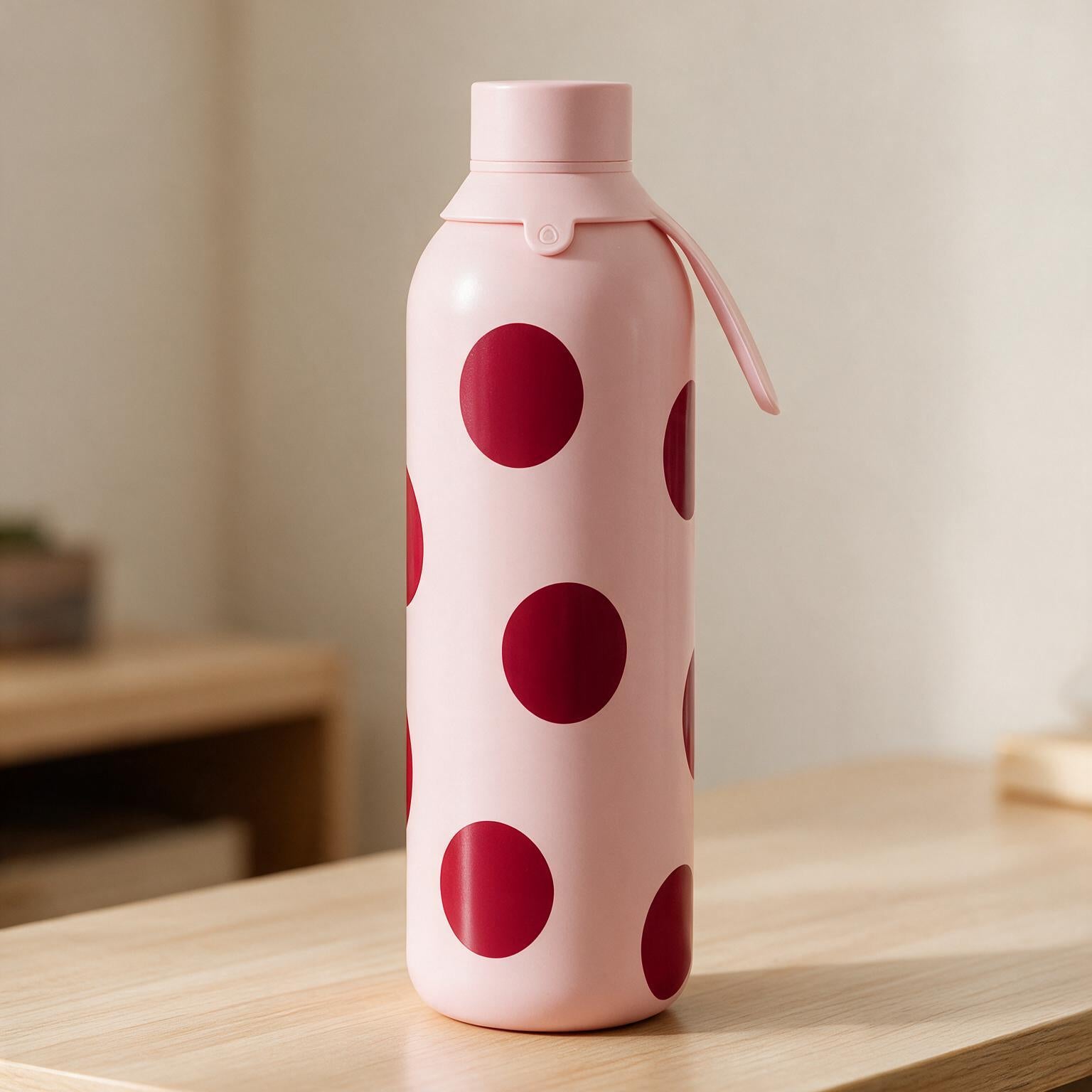 Botella Térmica de Acero Inoxidable con Interior Cerámico y Doble Tapón – Bold Dots | Aurea