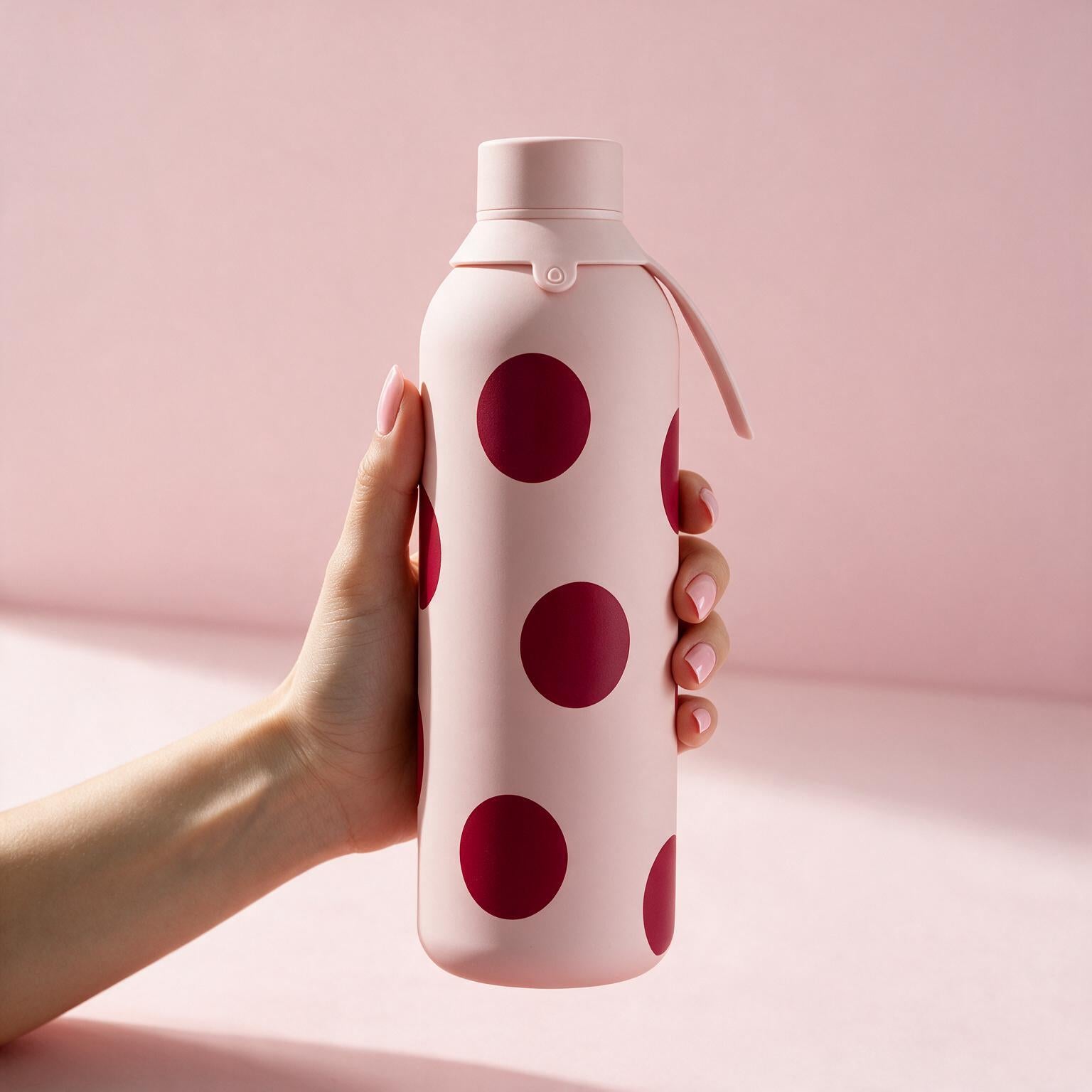 Botella Térmica de Acero Inoxidable con Interior Cerámico y Doble Tapón – Bold Dots | Aurea