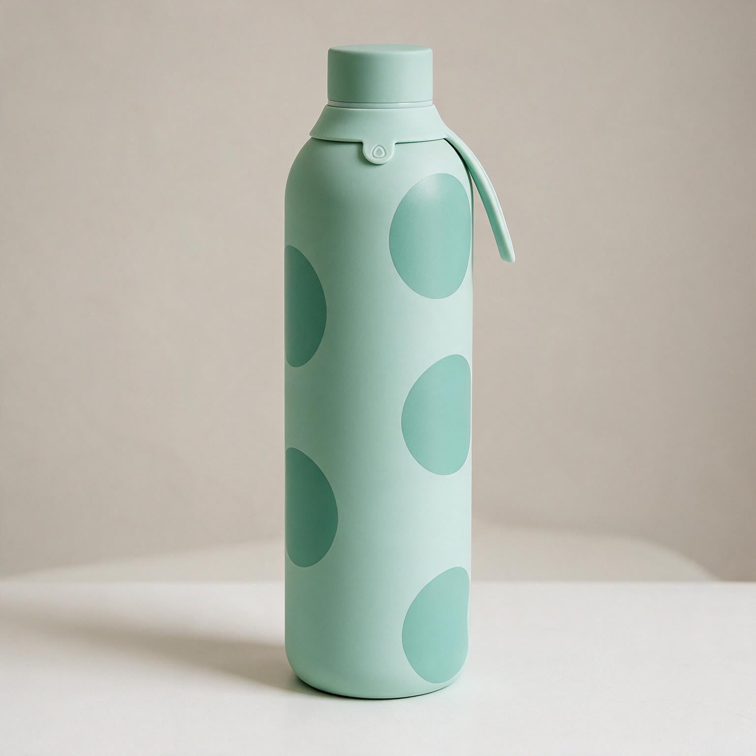 Botella Térmica de Acero Inoxidable con Interior Cerámico y Doble Tapón – Happy Dots | Aurea