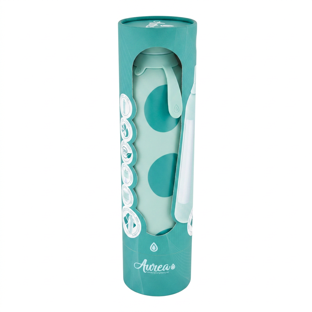 Botella Térmica de Acero Inoxidable con Interior Cerámico y Doble Tapón – Happy Dots | Aurea