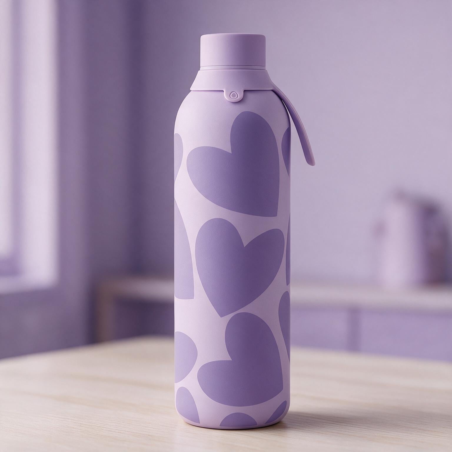 Botella Térmica de Acero Inoxidable con Interior Cerámico y Doble Tapón – Sweet Love | Aurea
