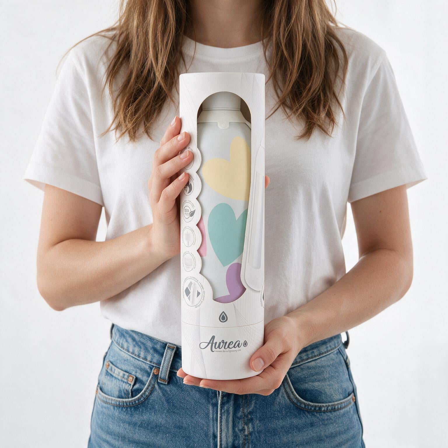 Botella Térmica de Acero Inoxidable con Interior Cerámico y Doble Tapón – Sweet Love | Aurea