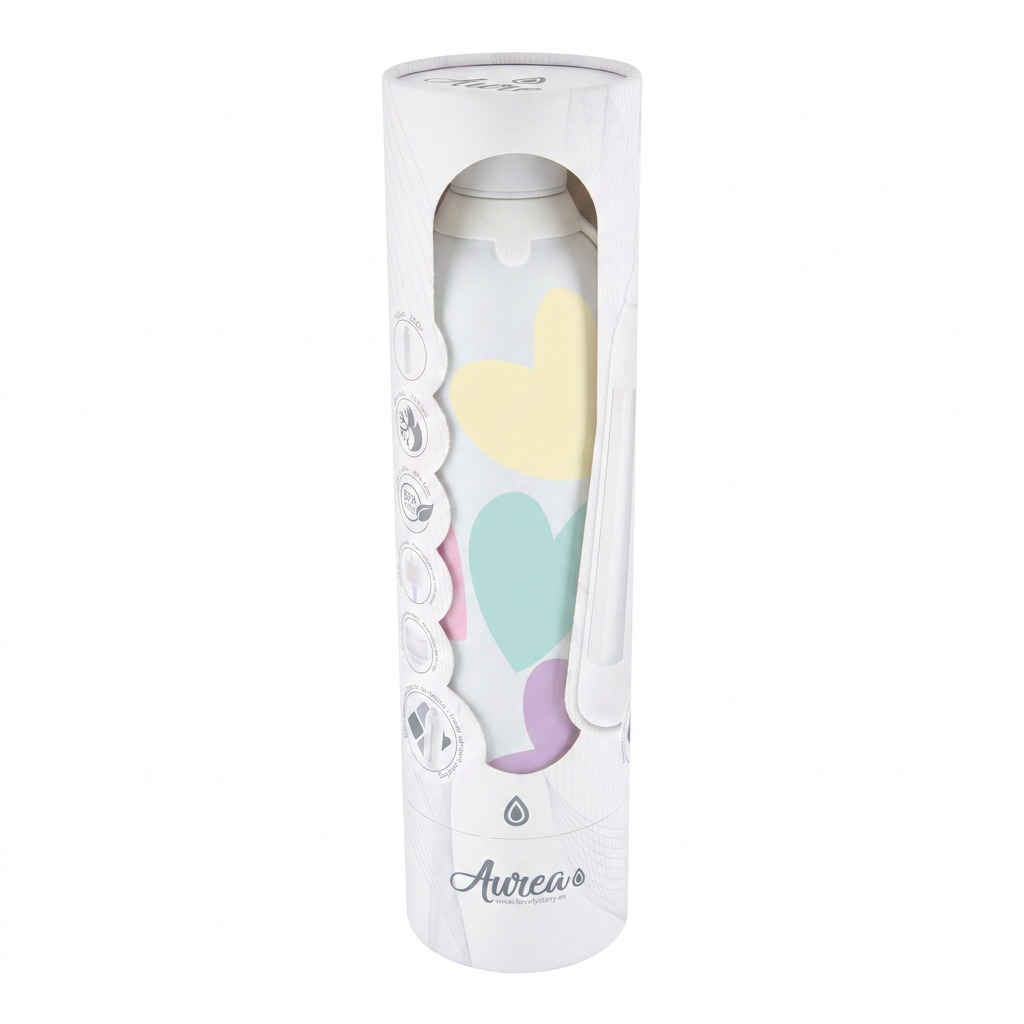 Botella Térmica de Acero Inoxidable con Interior Cerámico y Doble Tapón – Sweet Love | Aurea