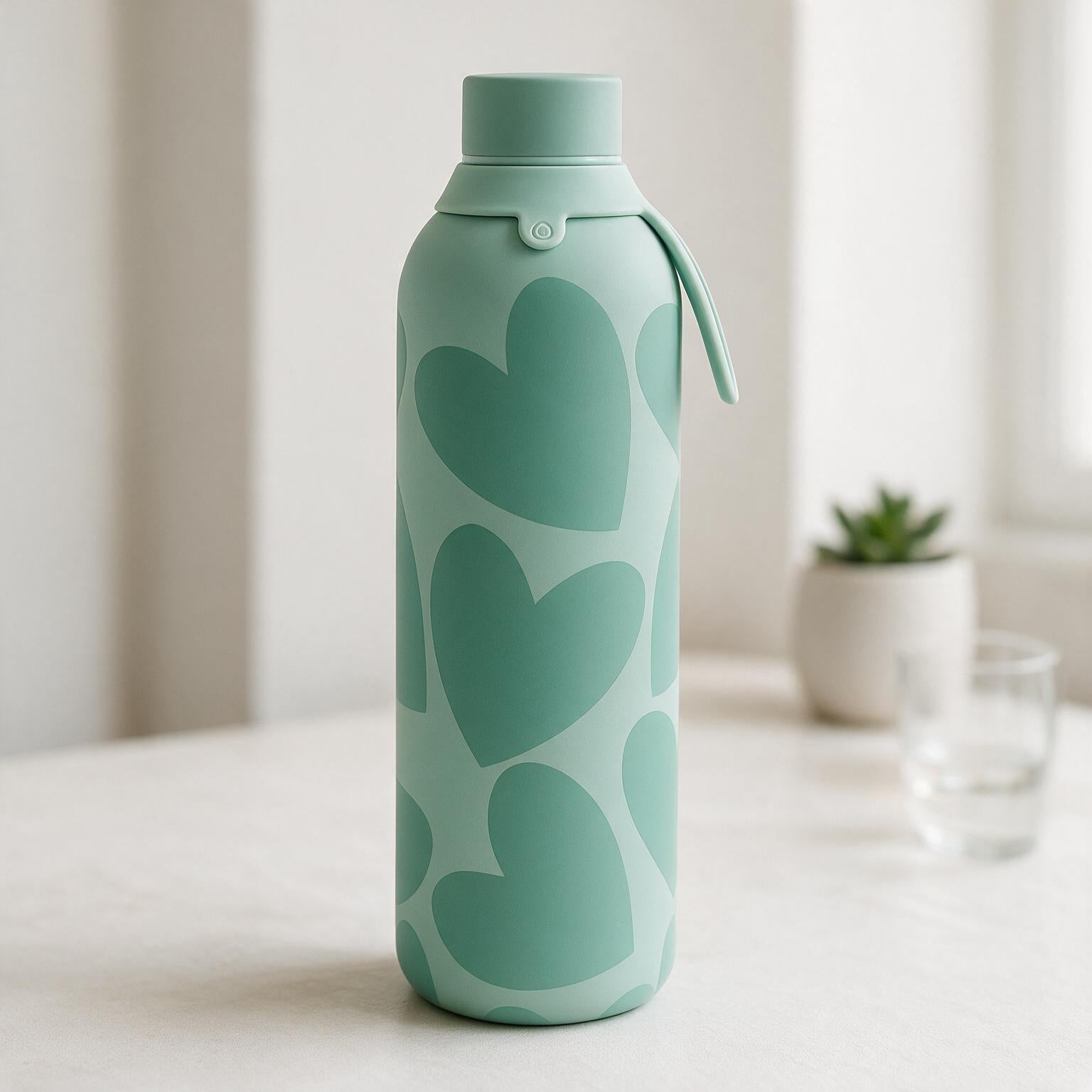 Botella Térmica de Acero Inoxidable con Interior Cerámico y Doble Tapón – Sweet Love | Aurea