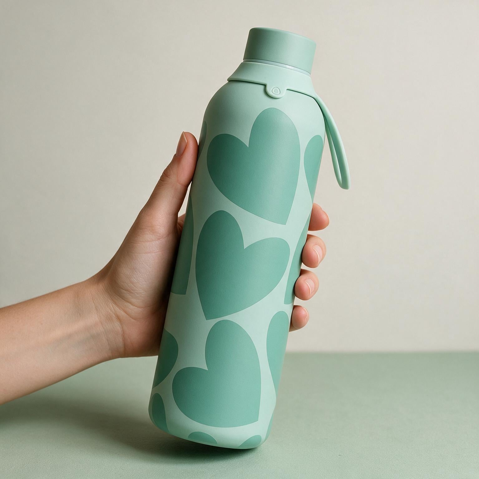 Botella Térmica de Acero Inoxidable con Interior Cerámico y Doble Tapón – Sweet Love | Aurea