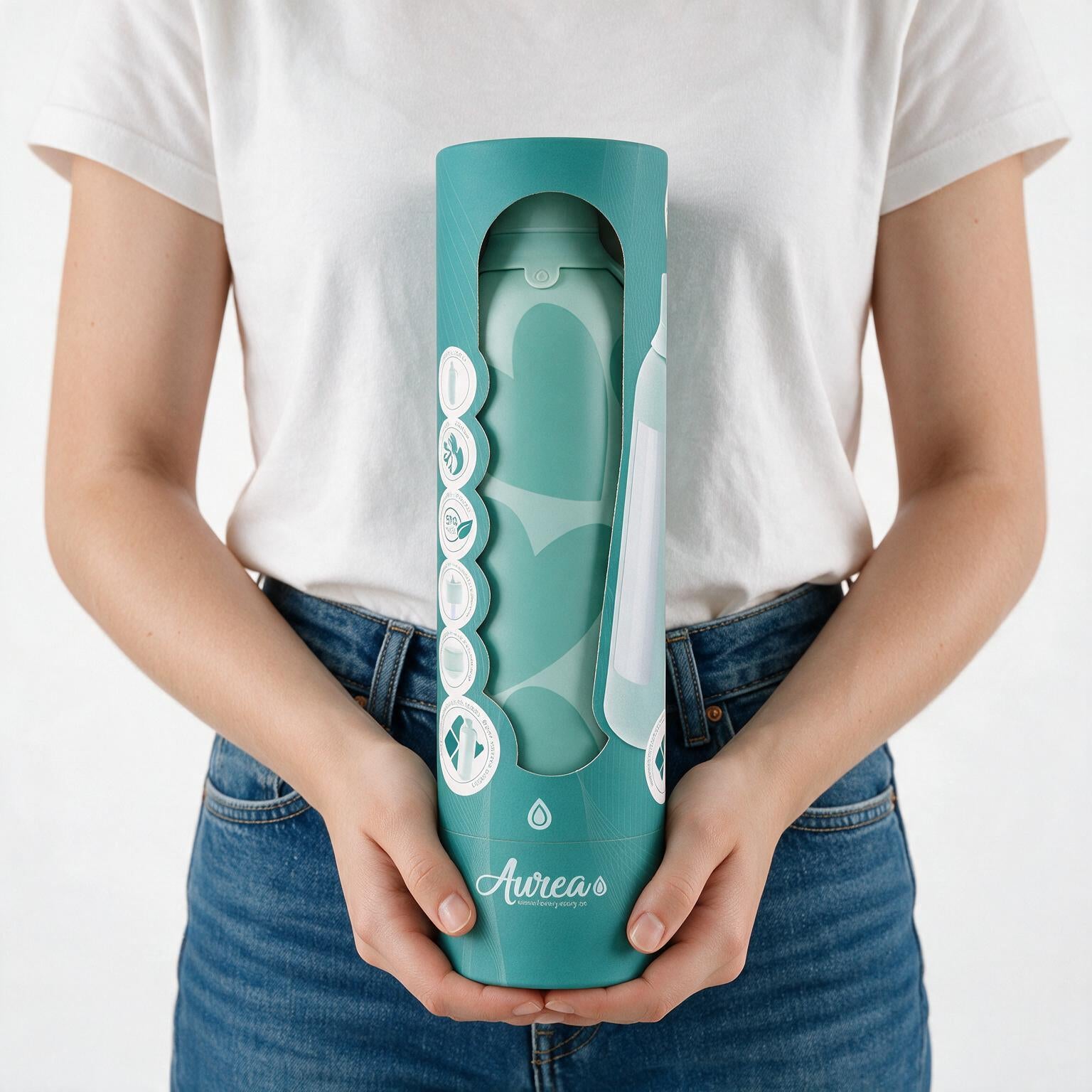 Botella Térmica de Acero Inoxidable con Interior Cerámico y Doble Tapón – Sweet Love | Aurea