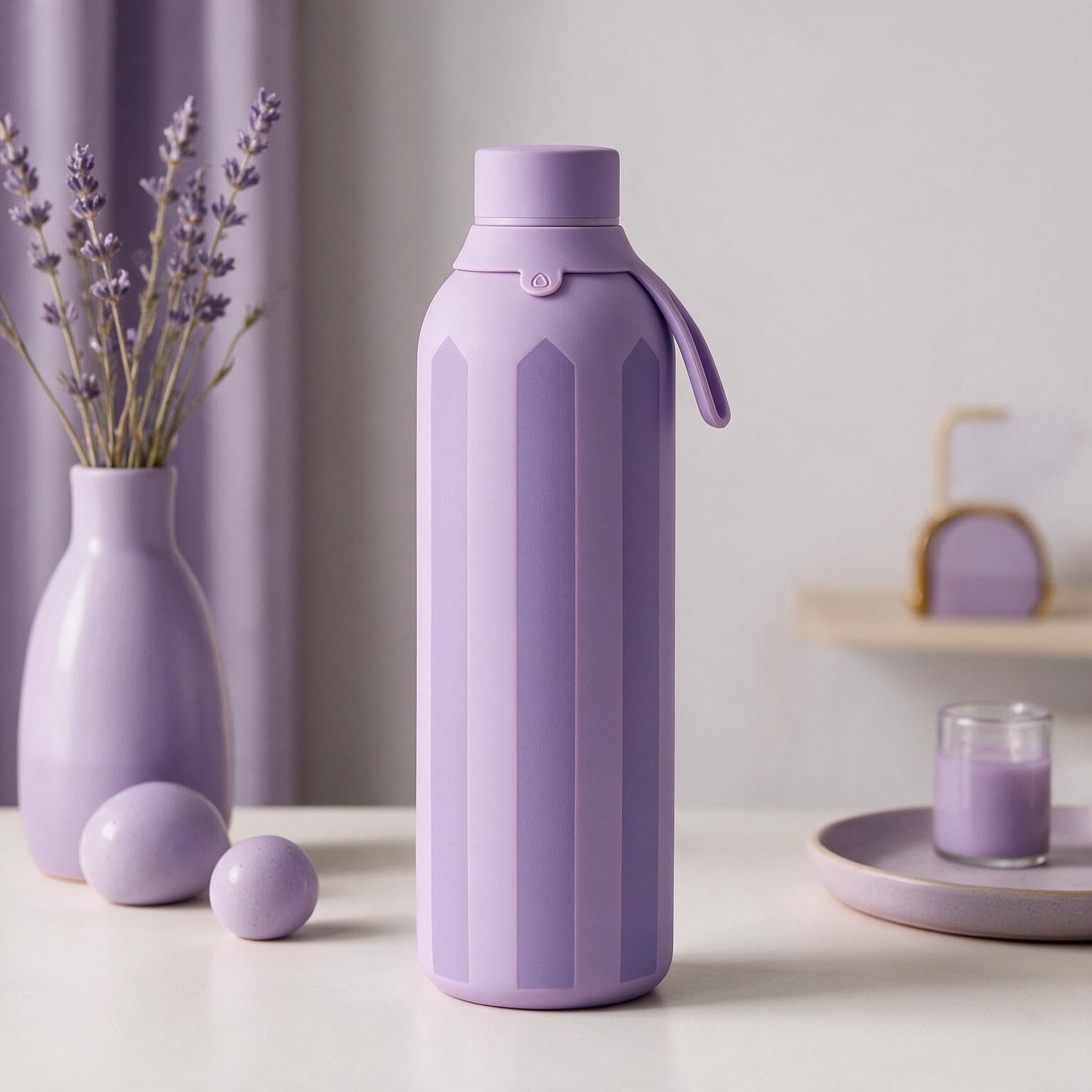 Botella Térmica de Acero Inoxidable con Interior Cerámico y Doble Tapón – Candy Lines | Aurea