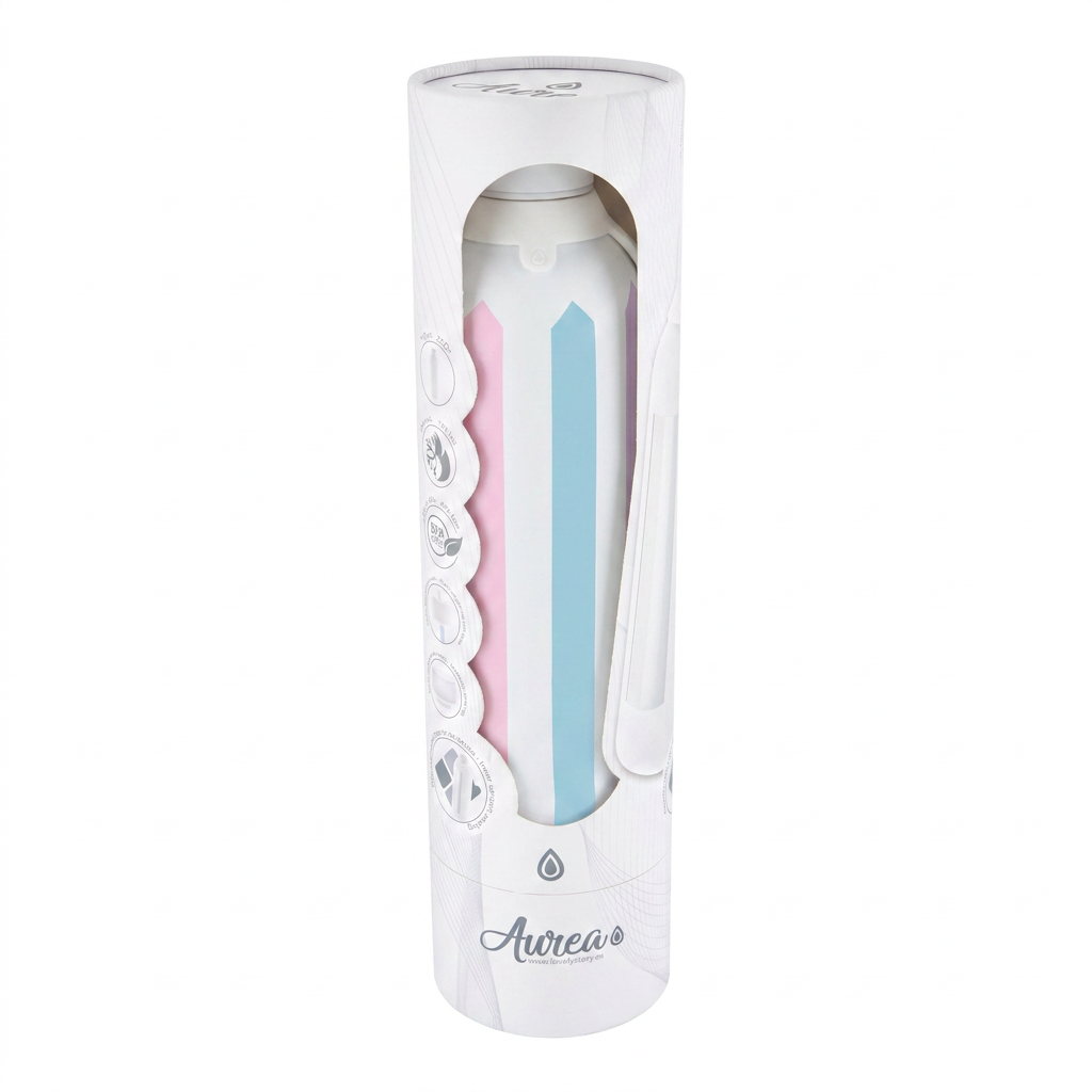 Botella Térmica de Acero Inoxidable con Interior Cerámico y Doble Tapón – Candy Lines | Aurea