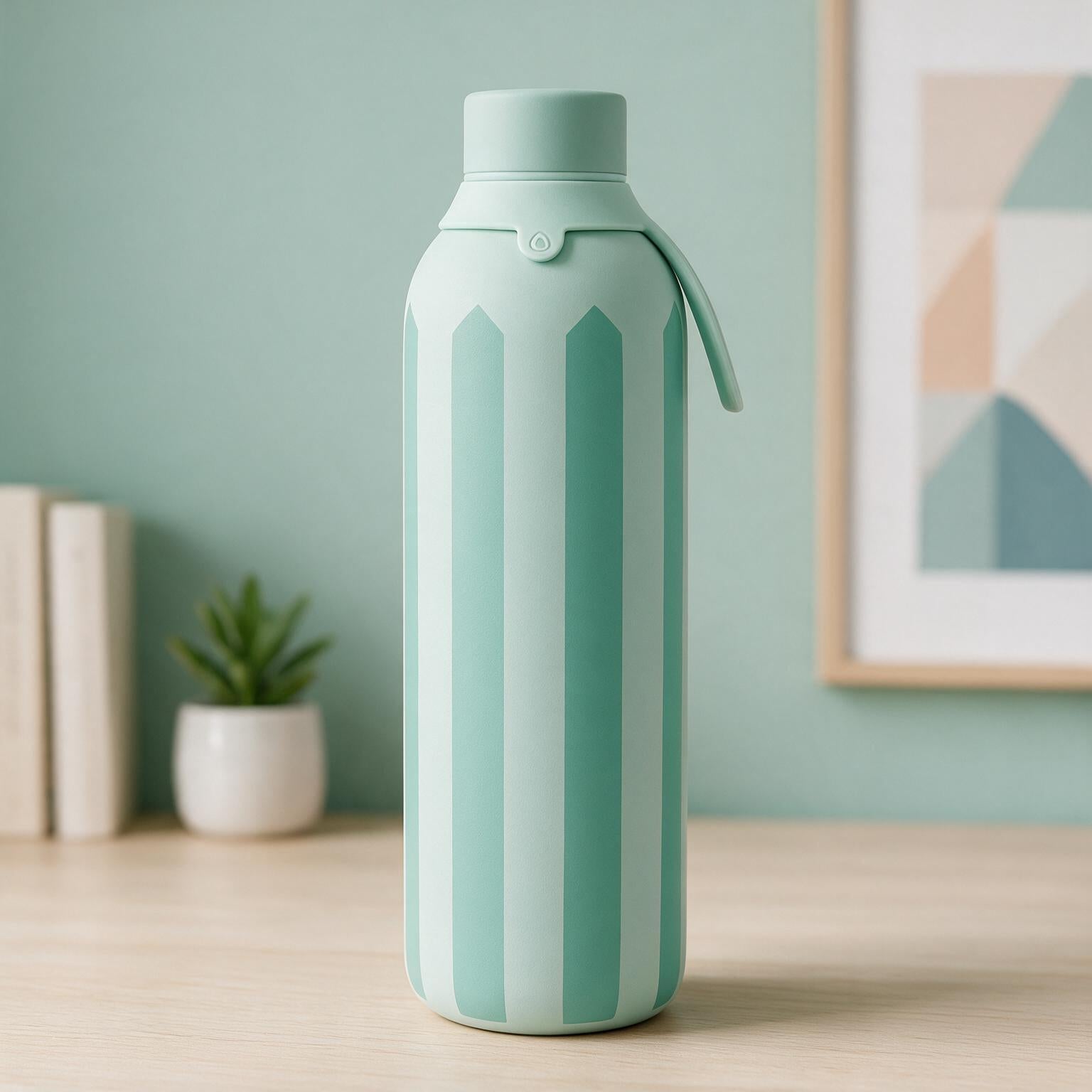Botella Térmica de Acero Inoxidable con Interior Cerámico y Doble Tapón – Candy Lines | Aurea