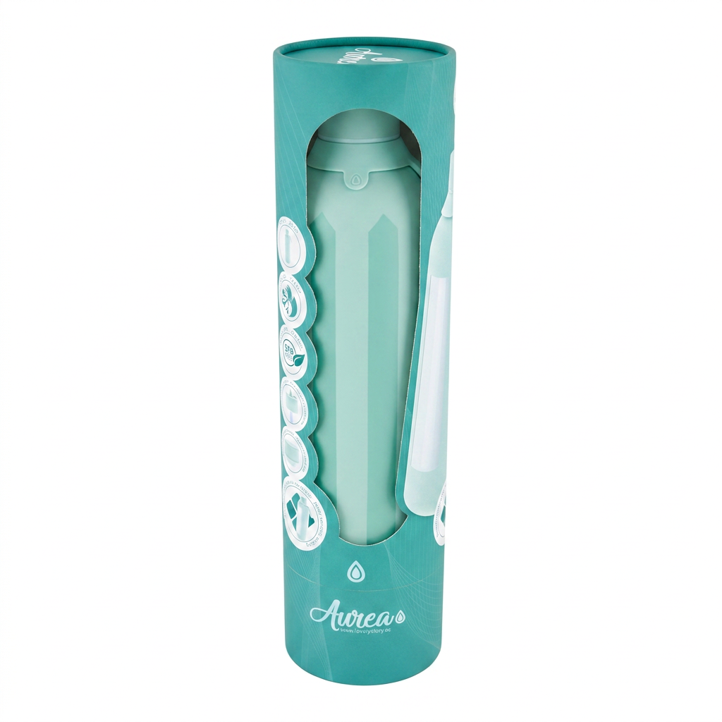 Botella Térmica de Acero Inoxidable con Interior Cerámico y Doble Tapón – Candy Lines | Aurea