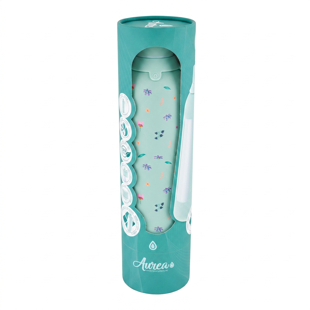 Botella Térmica de Acero Inoxidable con Interior Cerámico y Doble Tapón – Little Bloom | Aurea