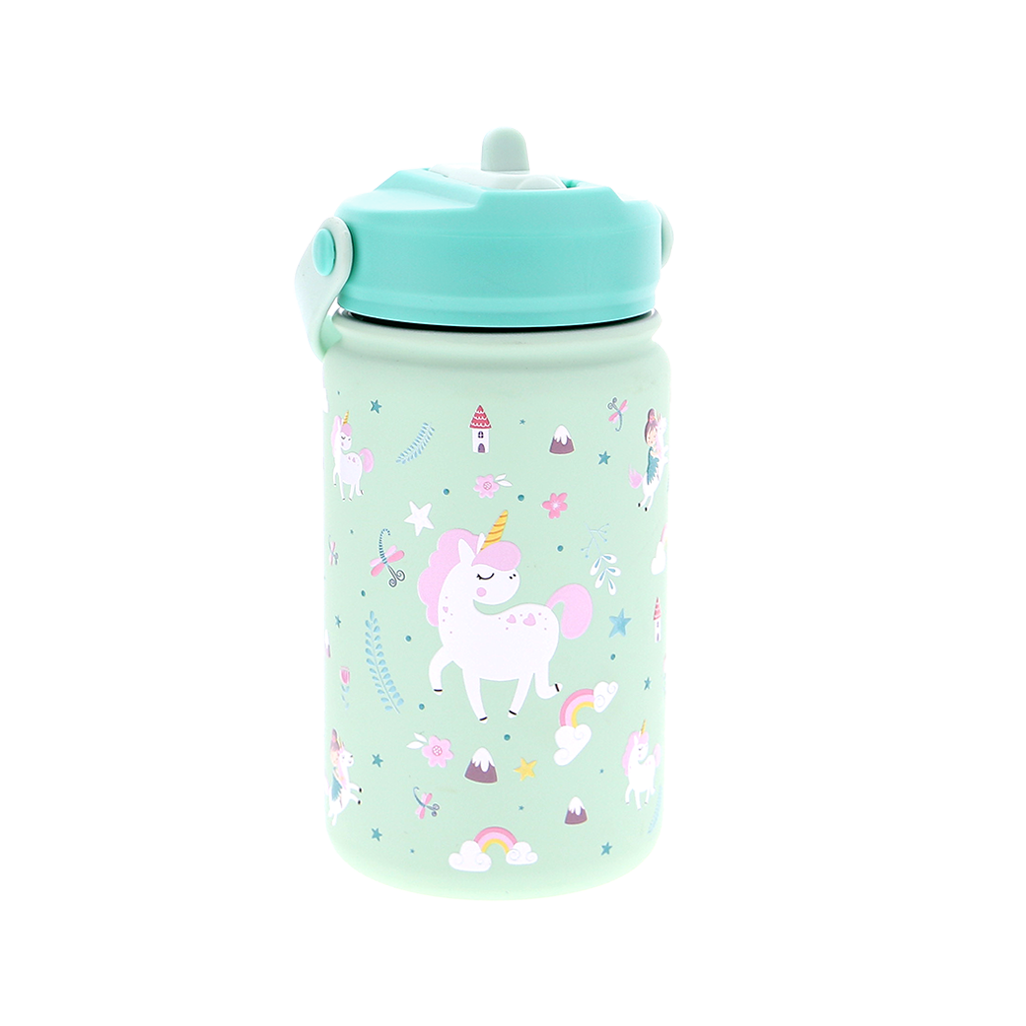 Botella Acero 330ml Adaptador Infantil Con Pajita - Fantasy Collection