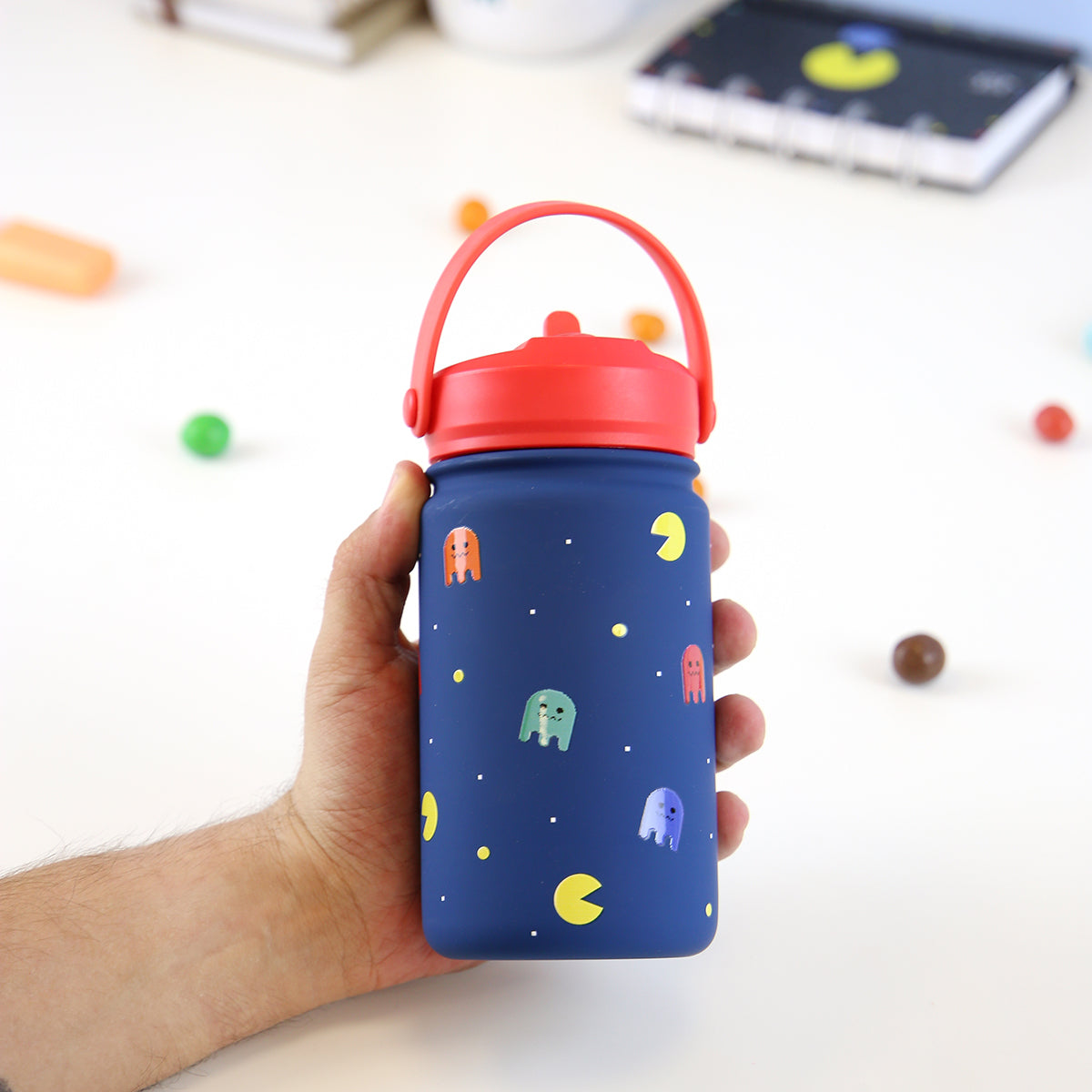 Botella infantil de acero inoxidable - Retro Pixel