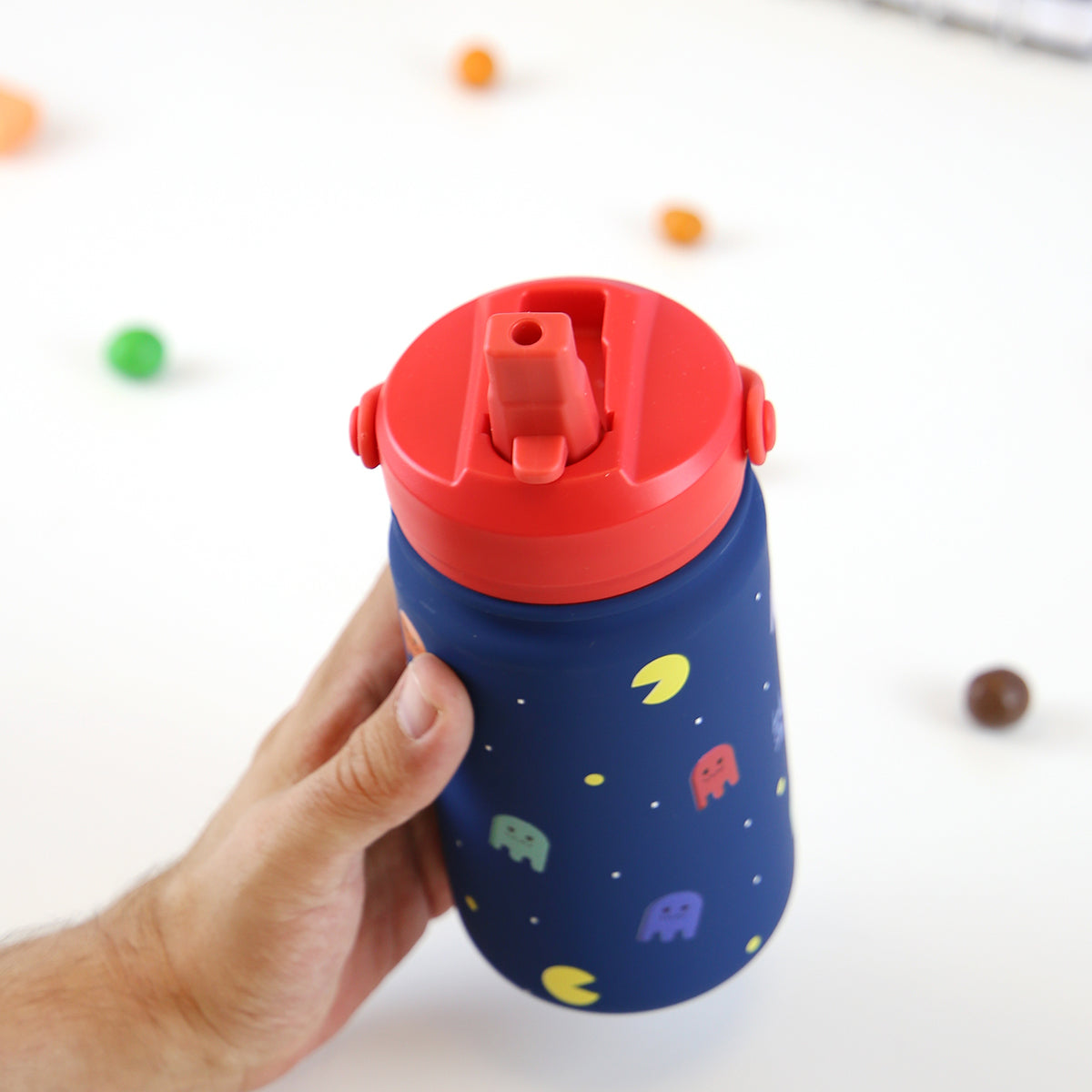 Botella infantil de acero inoxidable - Retro Pixel