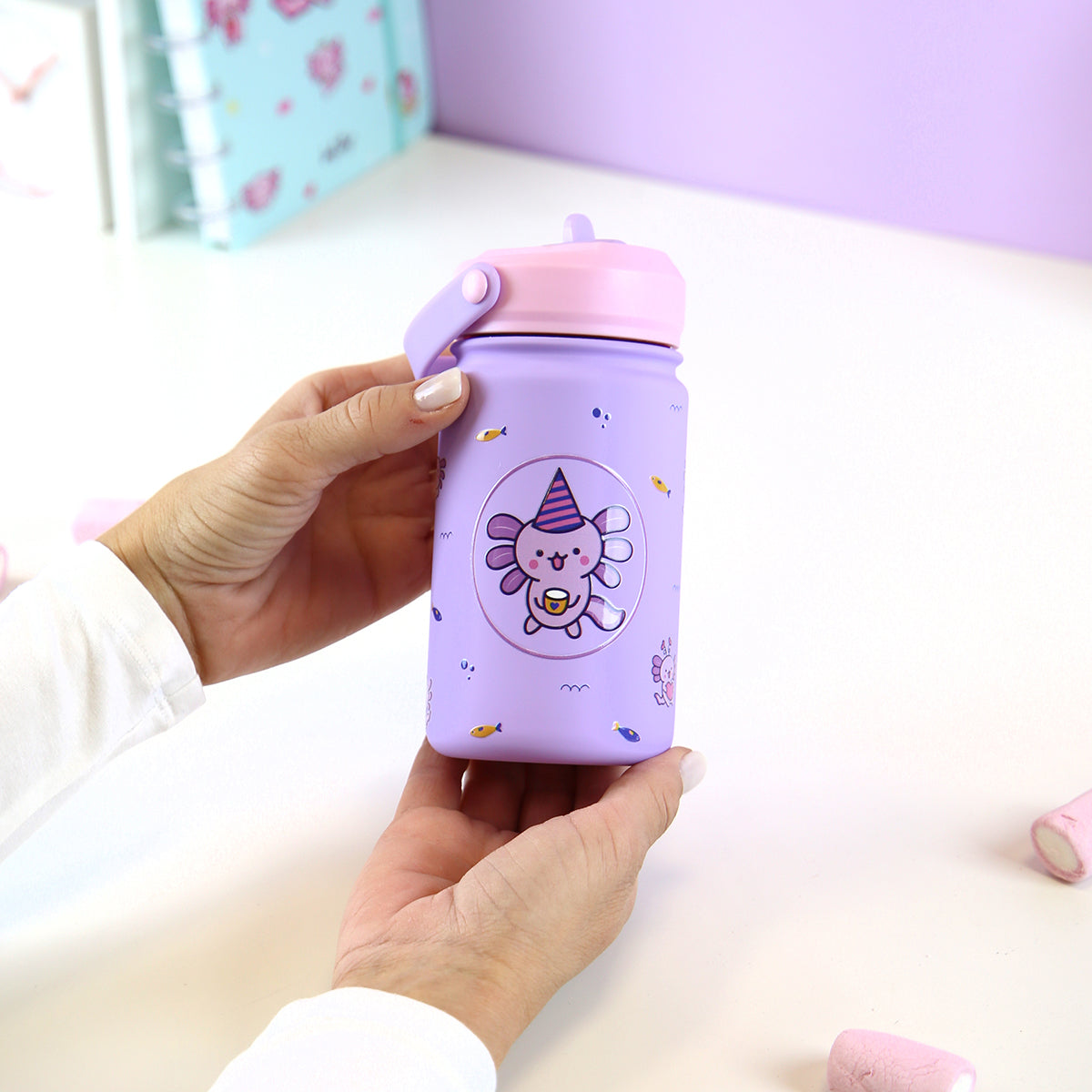 Botella infantil de acero inoxidable - Funny Axo