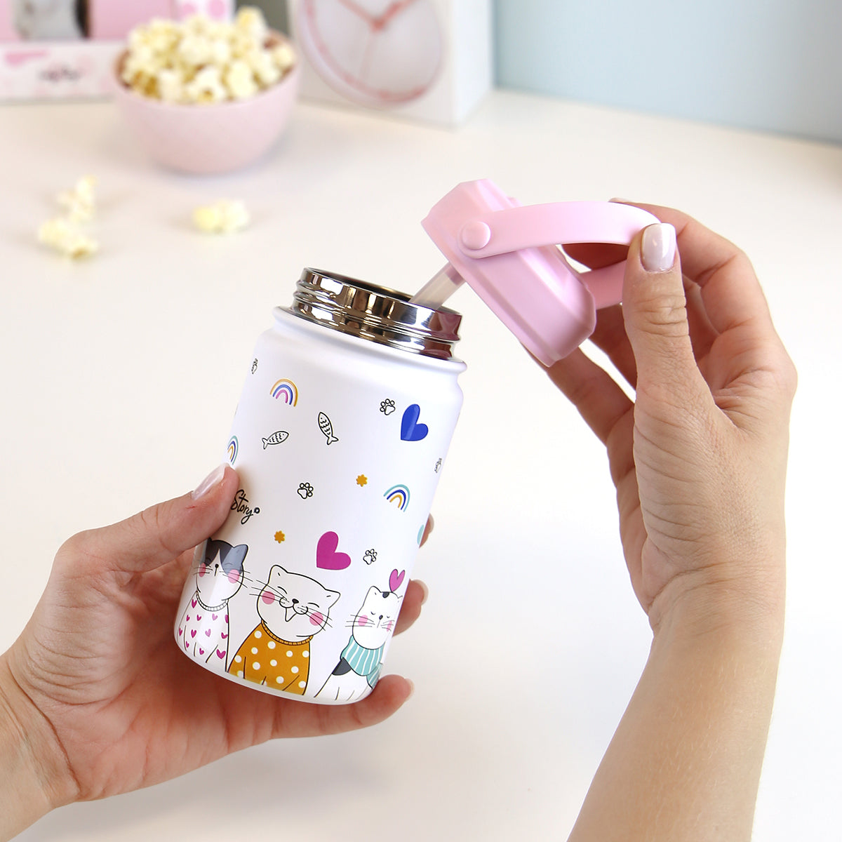 Botella infantil de acero inoxidable - Kitty World