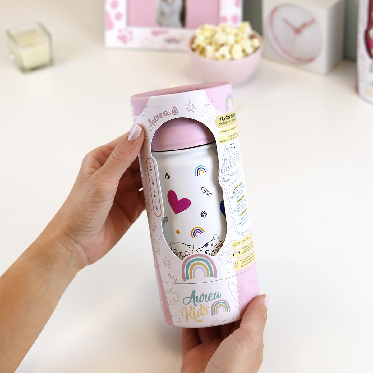 Botella infantil de acero inoxidable - Kitty World