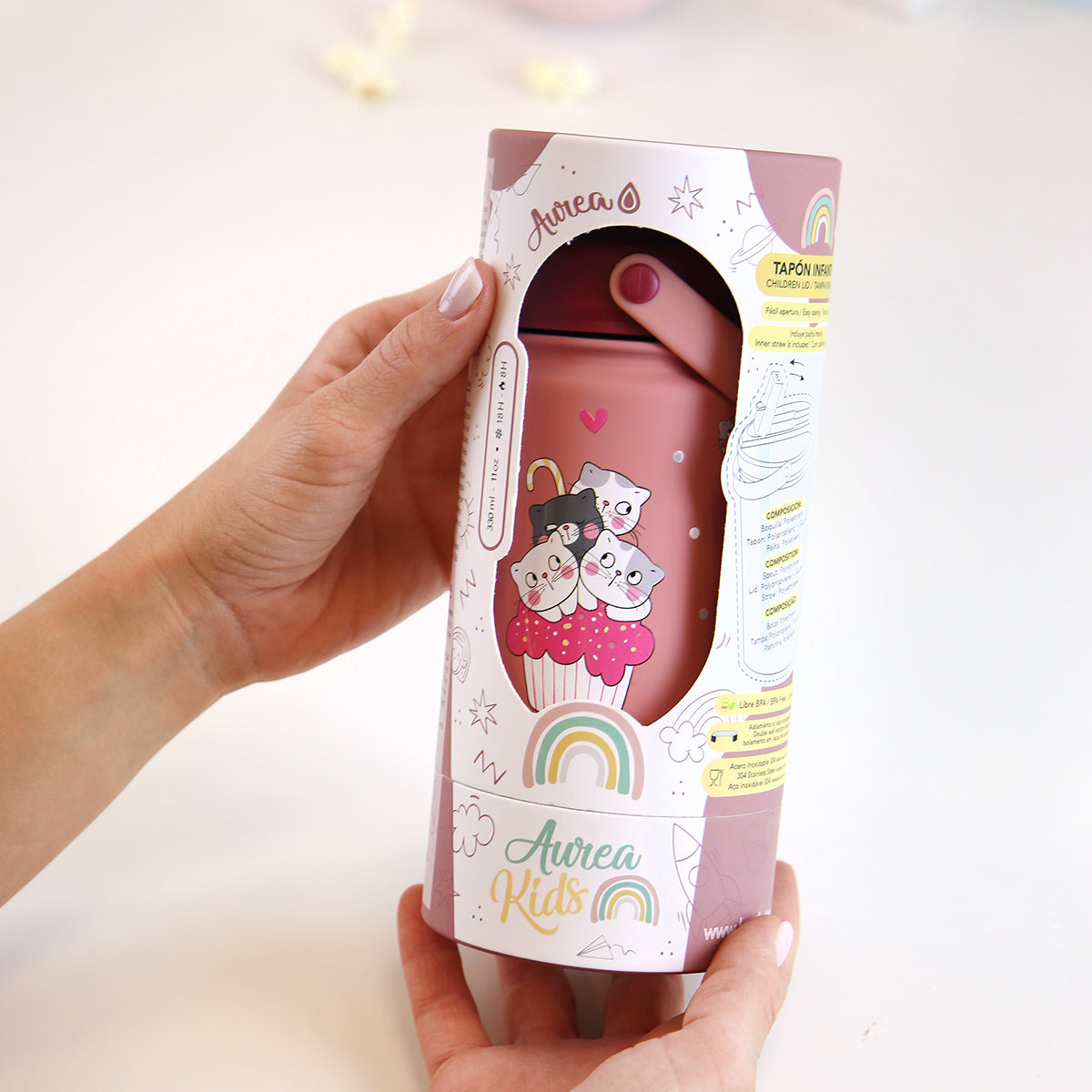 Botella infantil de acero inoxidable - Kitty World