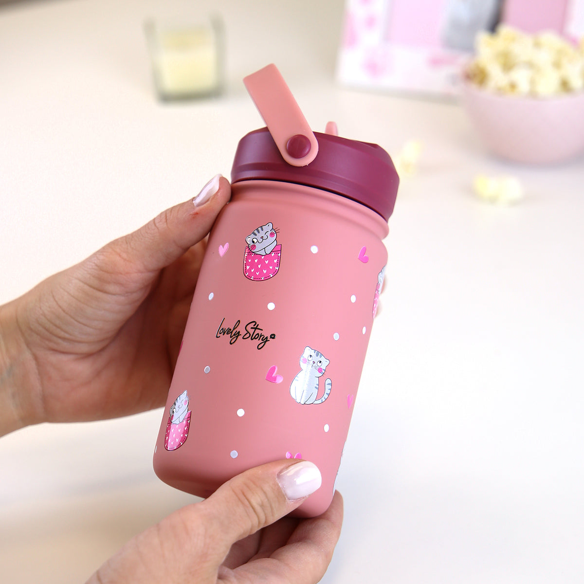 Botella infantil de acero inoxidable - Kitty World