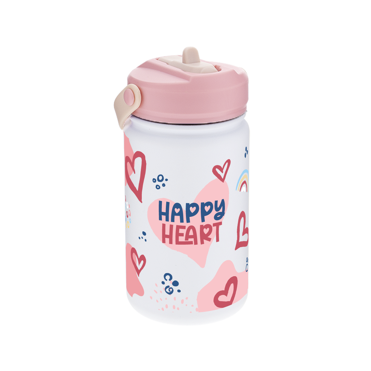 Botella térmica infantil 330 ml - Happy Heart - Ice/Pink