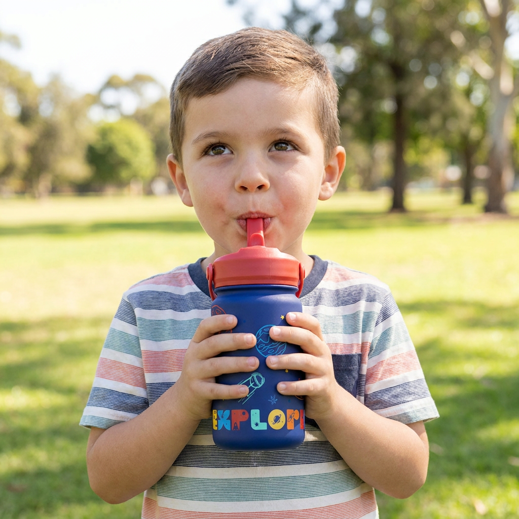Botella térmica infantil 330 ml - Space Explorer - Dark Blue/Red