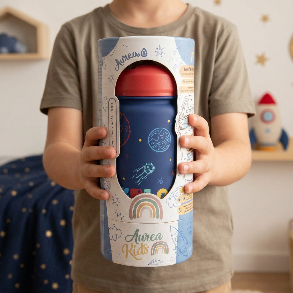 Botella térmica infantil 330 ml - Space Explorer - Dark Blue/Red